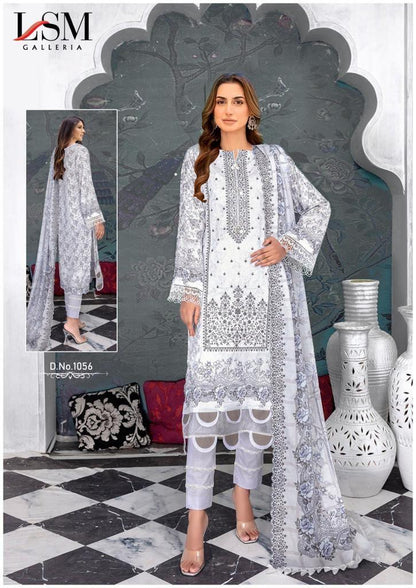 Lsm Galleria Parian Dream Heavy Luxury Lawn Collection Vol-6 1051 To 1056 Series Pure Lawn Pakistani Suits (380x06)