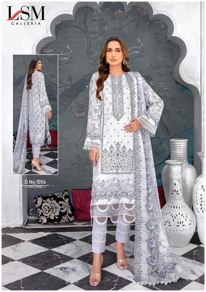 Lsm Galleria Parian Dream Heavy Luxury Lawn Collection Vol-6 1051 To 1056 Series Pure Lawn Pakistani Suits (380x06)
