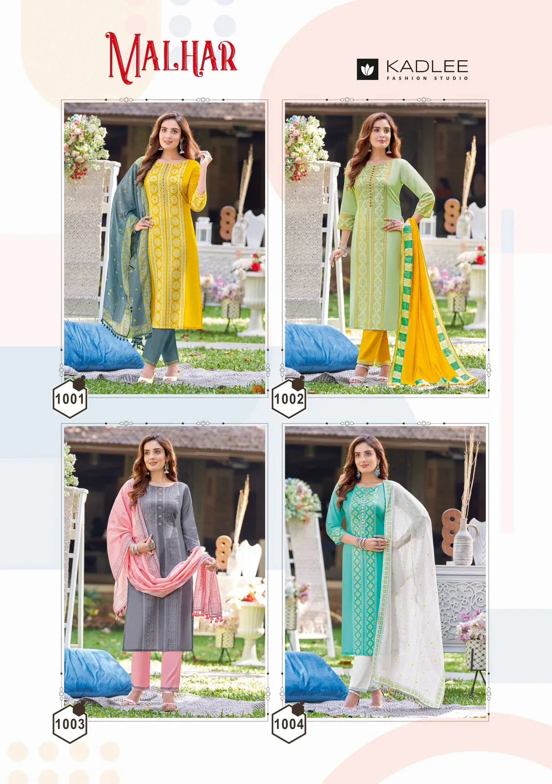 Kadlee Malhar Festive Wear Kurtin Pant With Dupatta  (895x04)