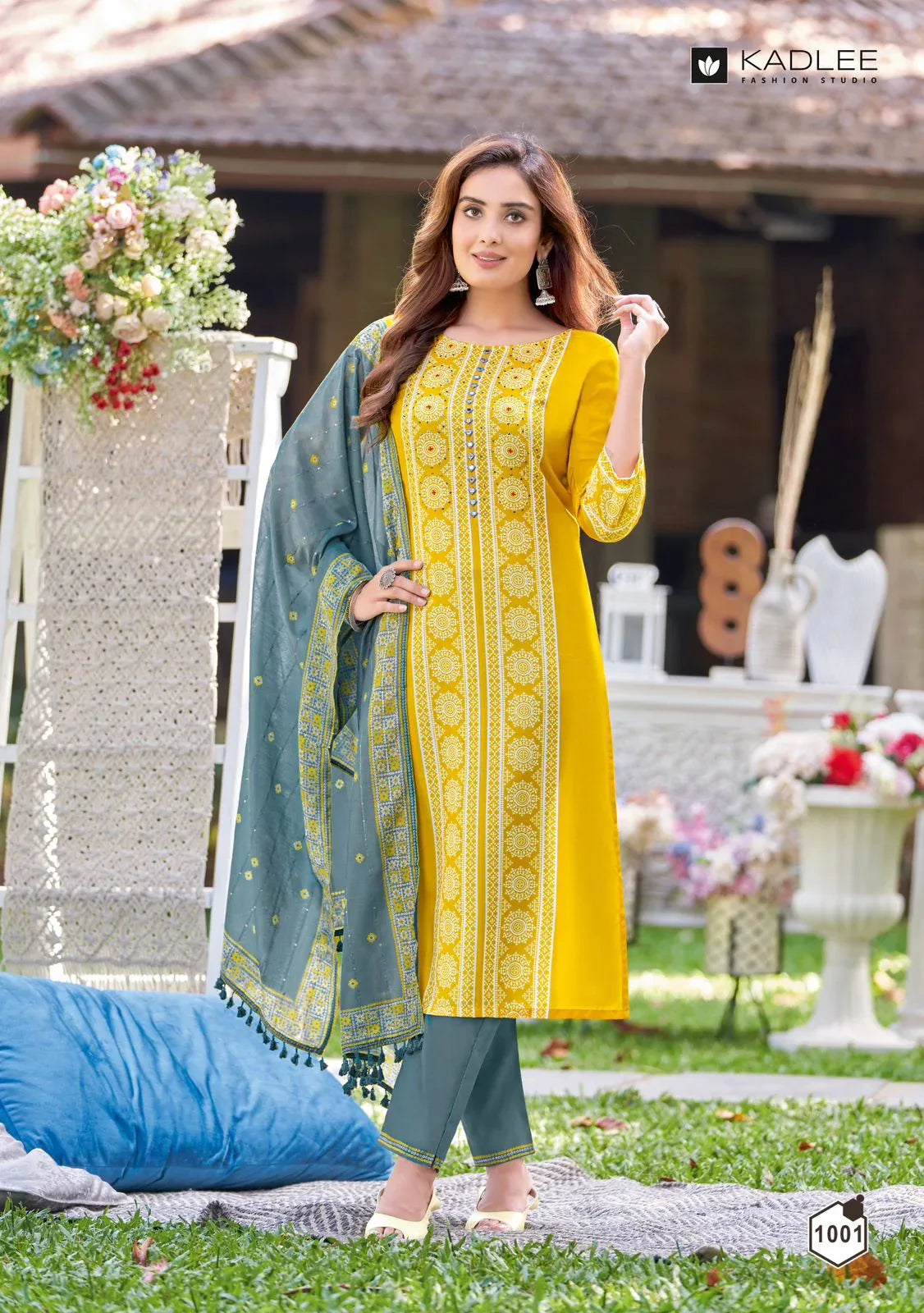 Kadlee Malhar Festive Wear Kurtin Pant With Dupatta  (895x04)
