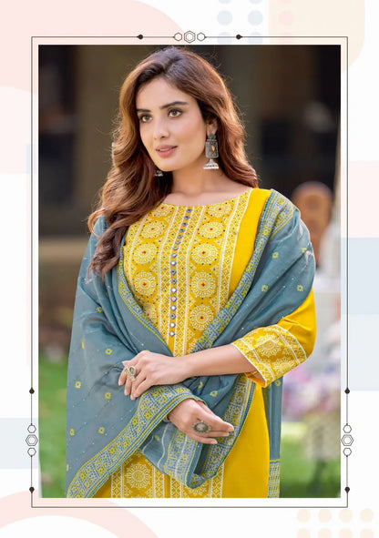 Kadlee Malhar Festive Wear Kurtin Pant With Dupatta  (895x04)