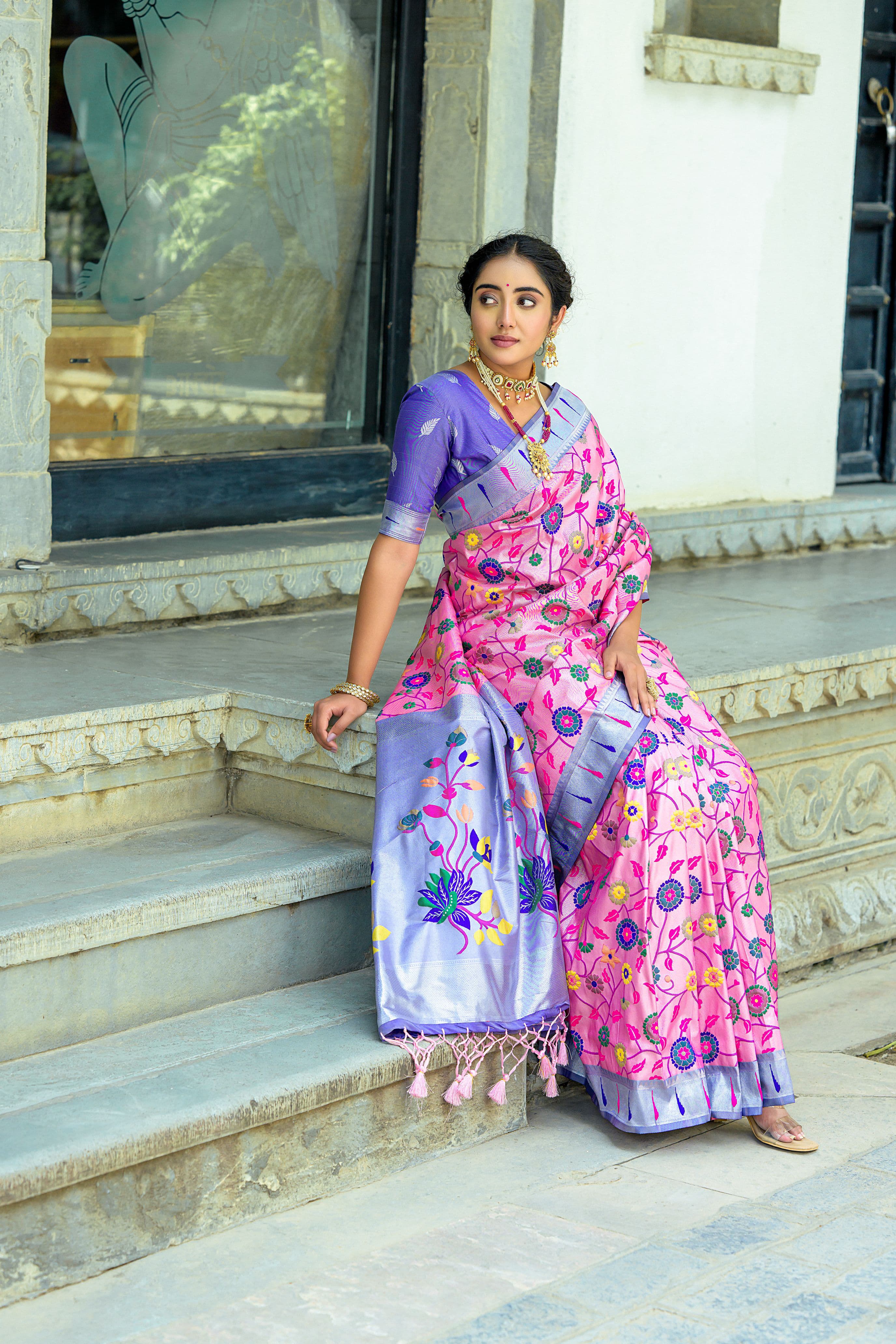 Beautiful Designer Soft Banarasi Silk Paithani Saree