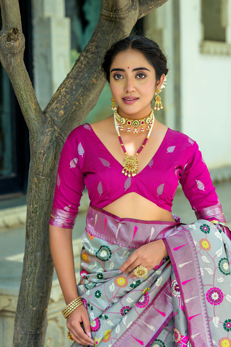 Beautiful Designer Soft Banarasi Silk Paithani Saree