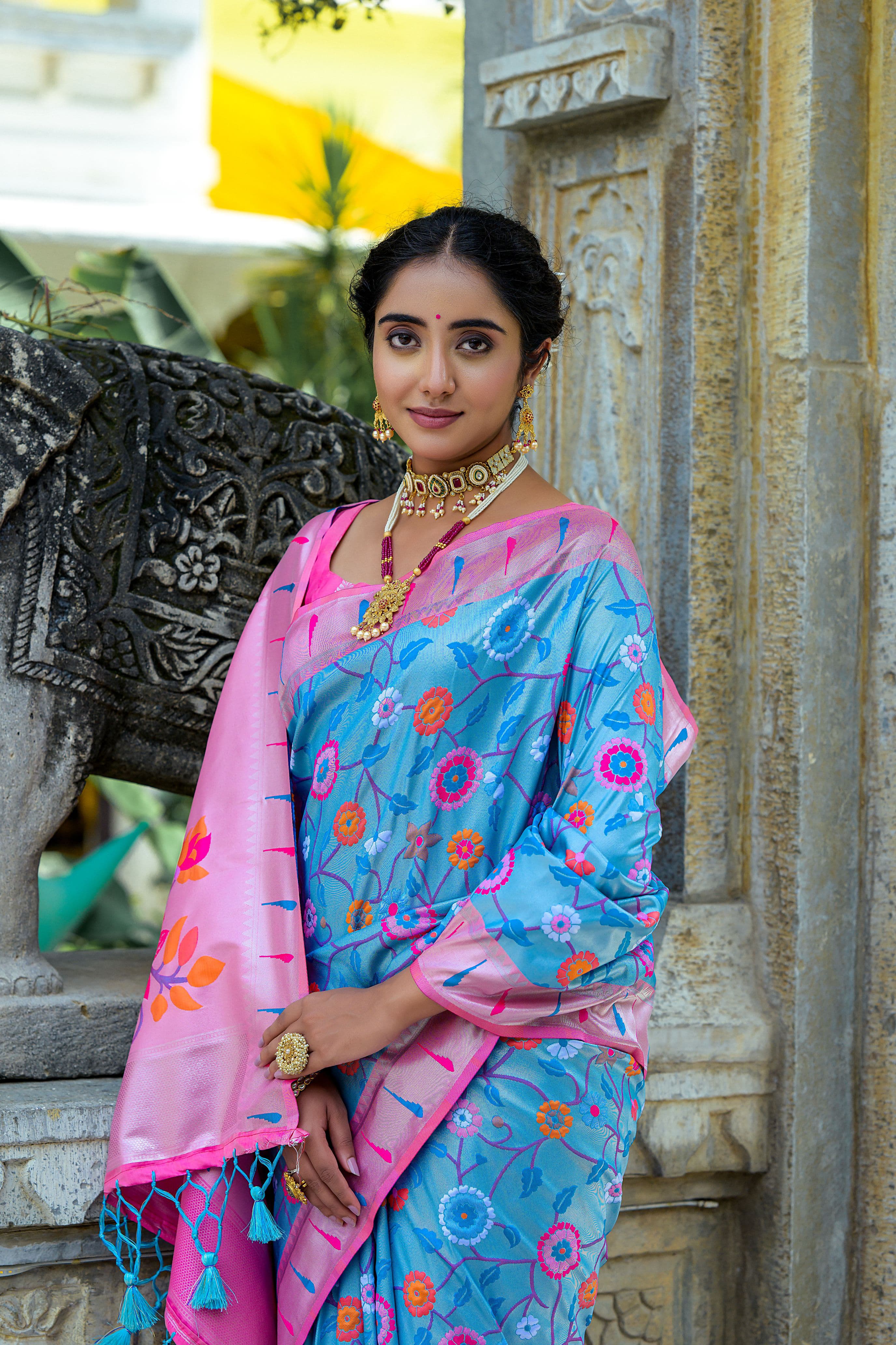 Beautiful Designer Soft Banarasi Silk Paithani Saree