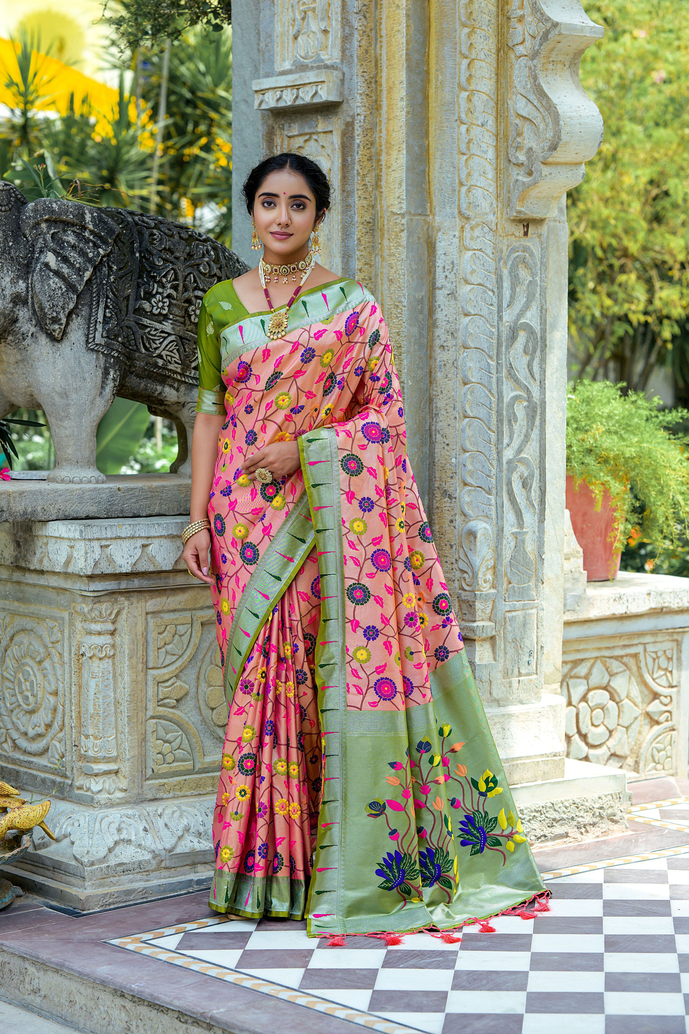 Beautiful Designer Soft Banarasi Silk Paithani Saree