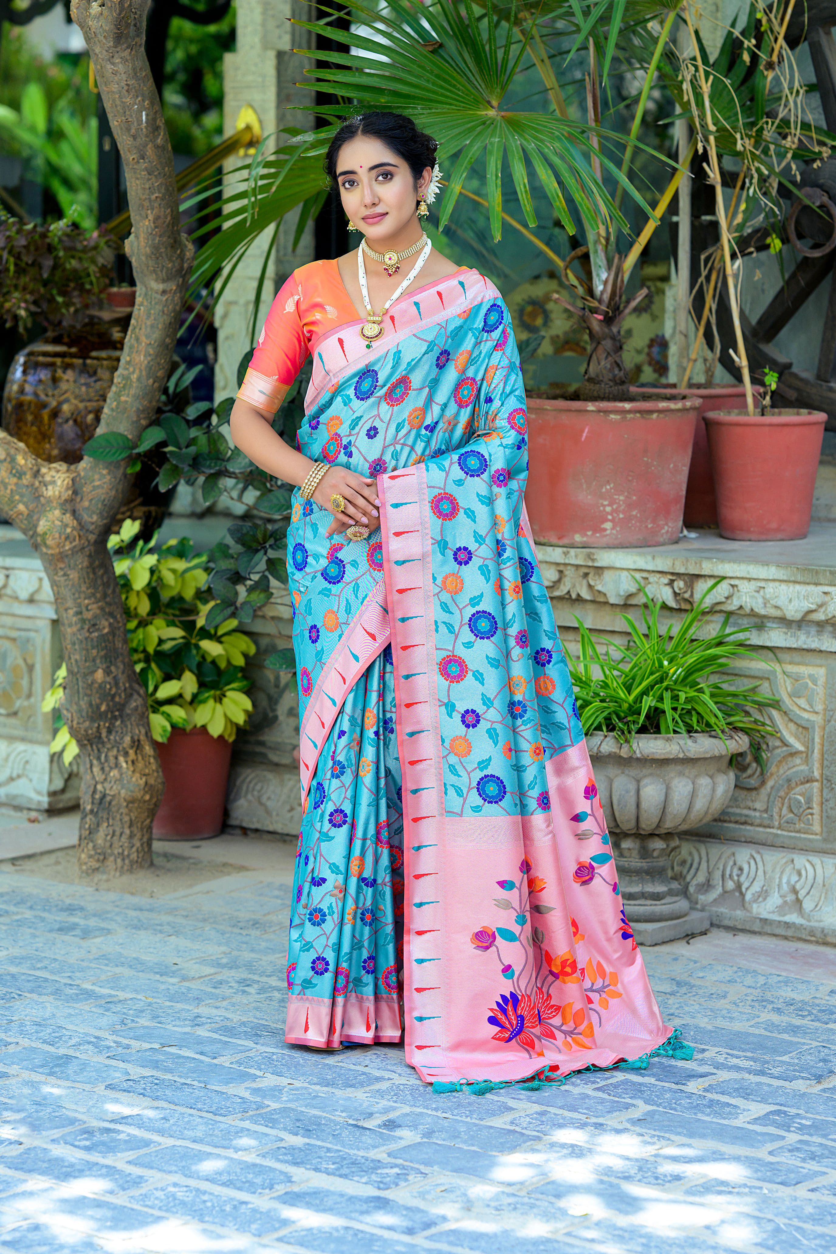 Beautiful Designer Soft Banarasi Silk Paithani Saree