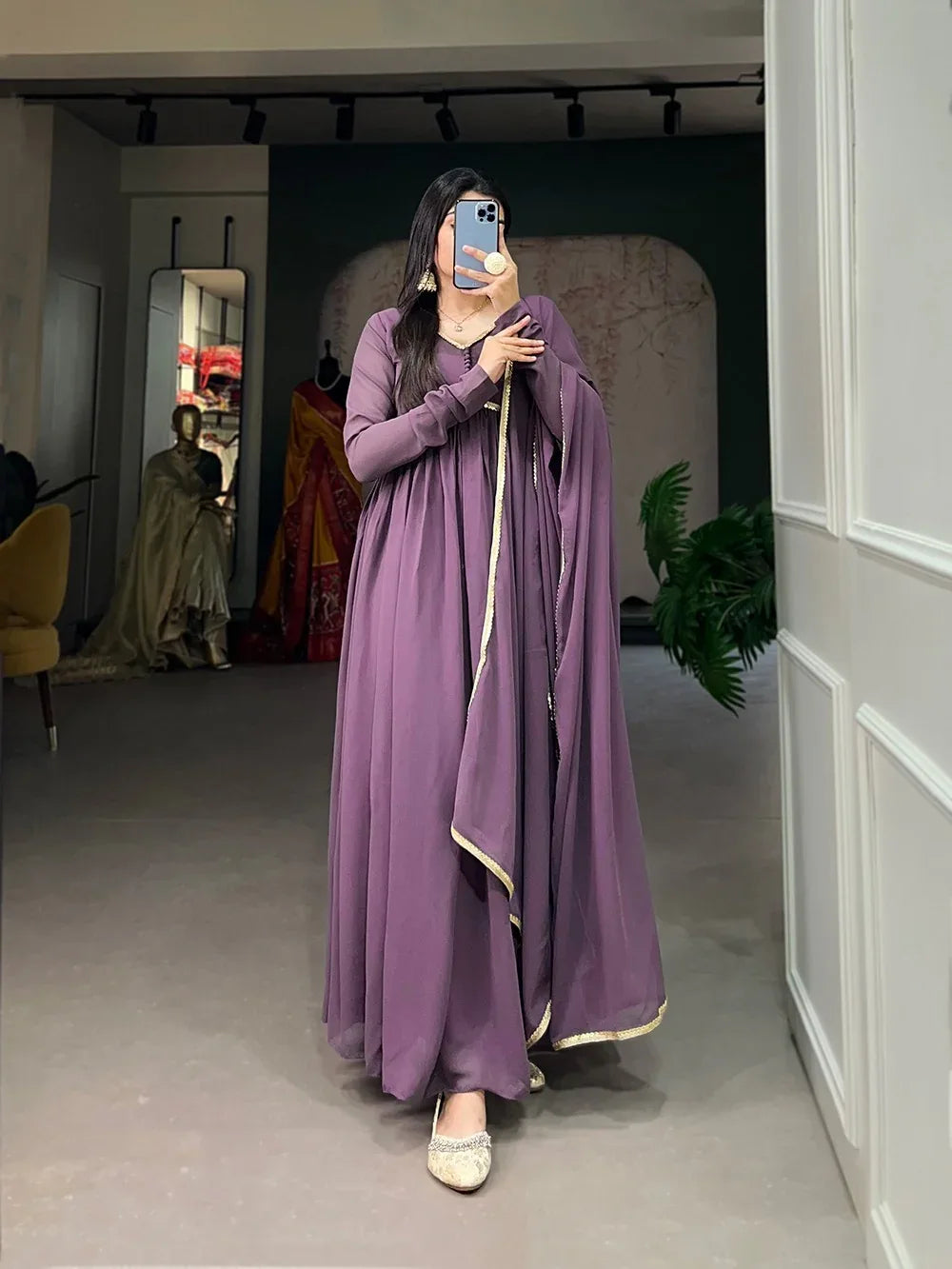 Beautiful Party Wear Alia Style Georgette Gwon