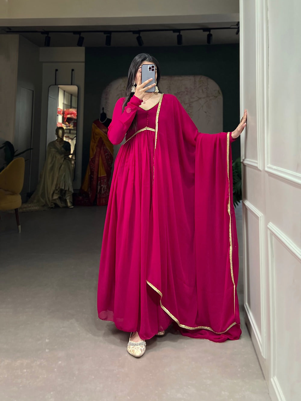 Beautiful Party Wear Alia Style Georgette Gwon