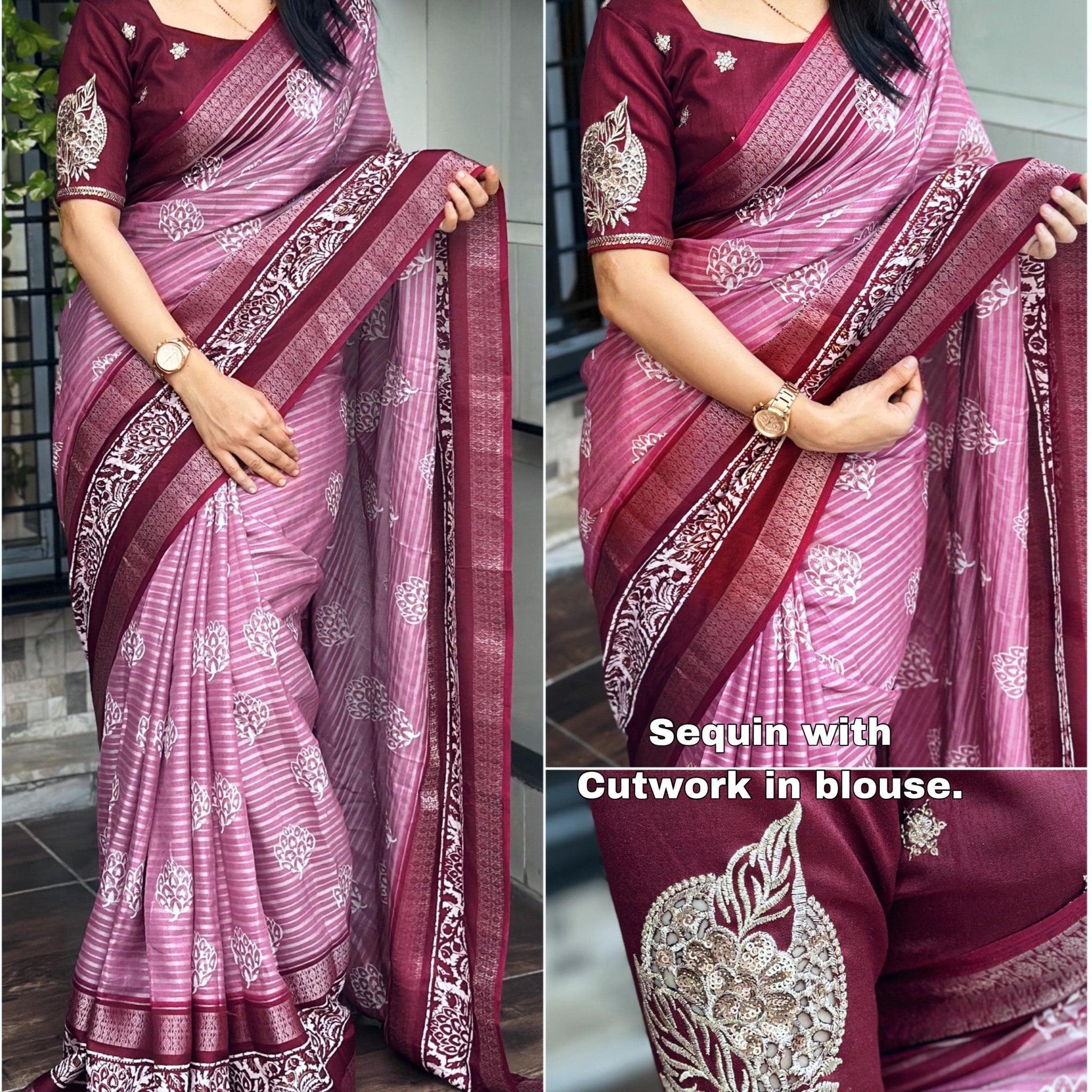 Beautiful Designer Janki Maslin Cotton Saree