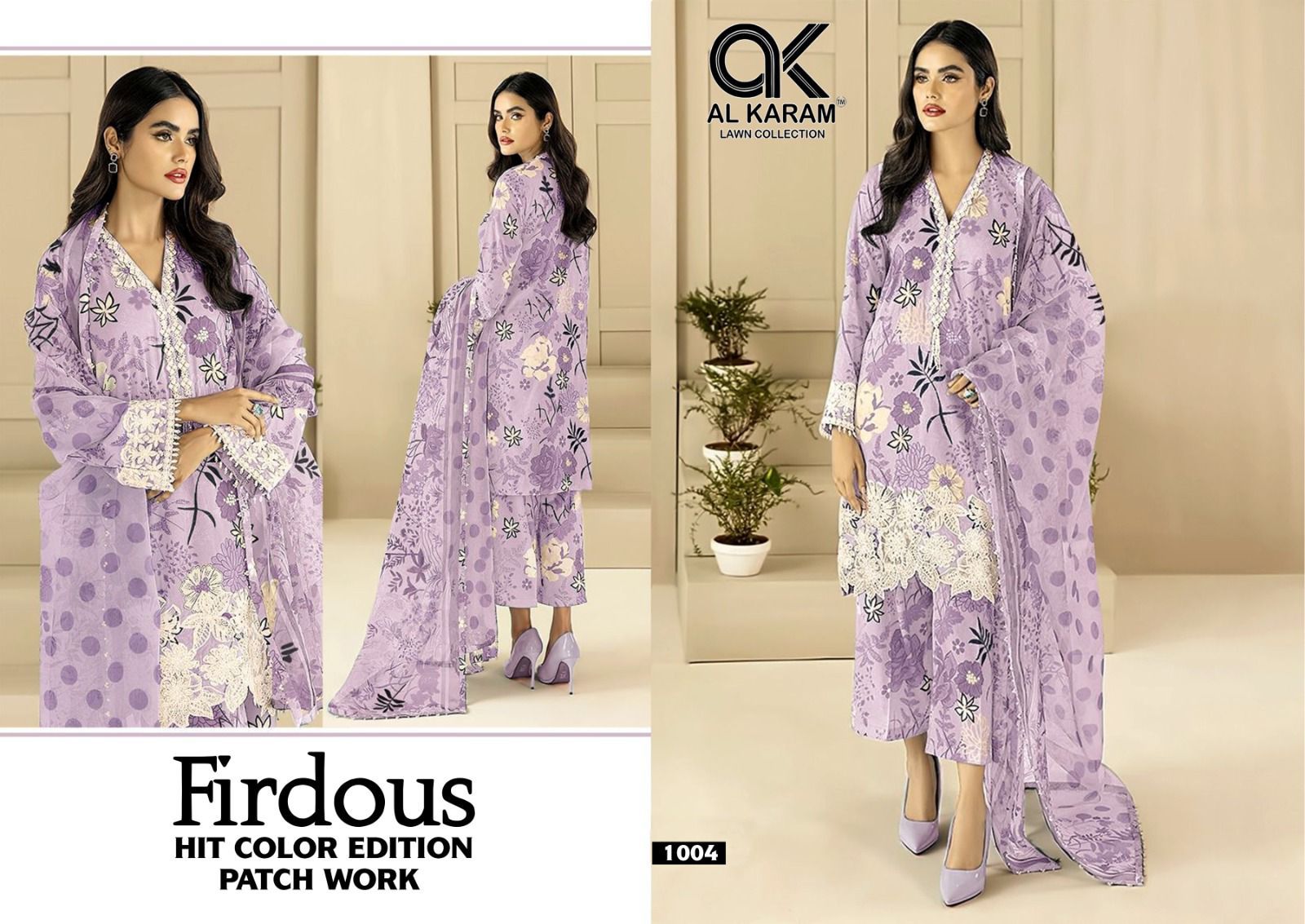 Firdous Al Karam Lawn Collection 1001 To 1004 Series Designer Suits (490x04)