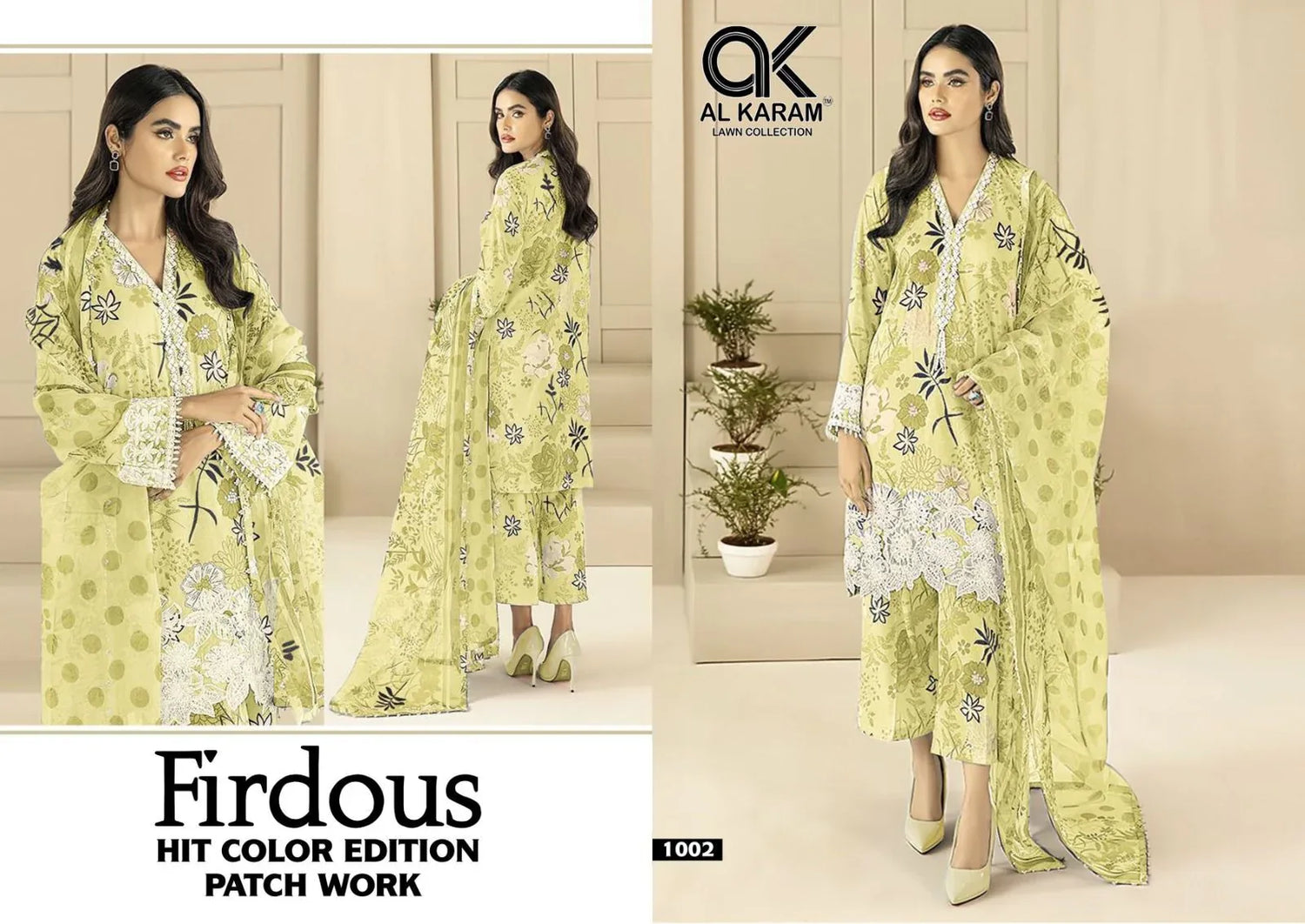 Firdous Al Karam Lawn Collection 1001 To 1004 Series Designer Suits (490x04)