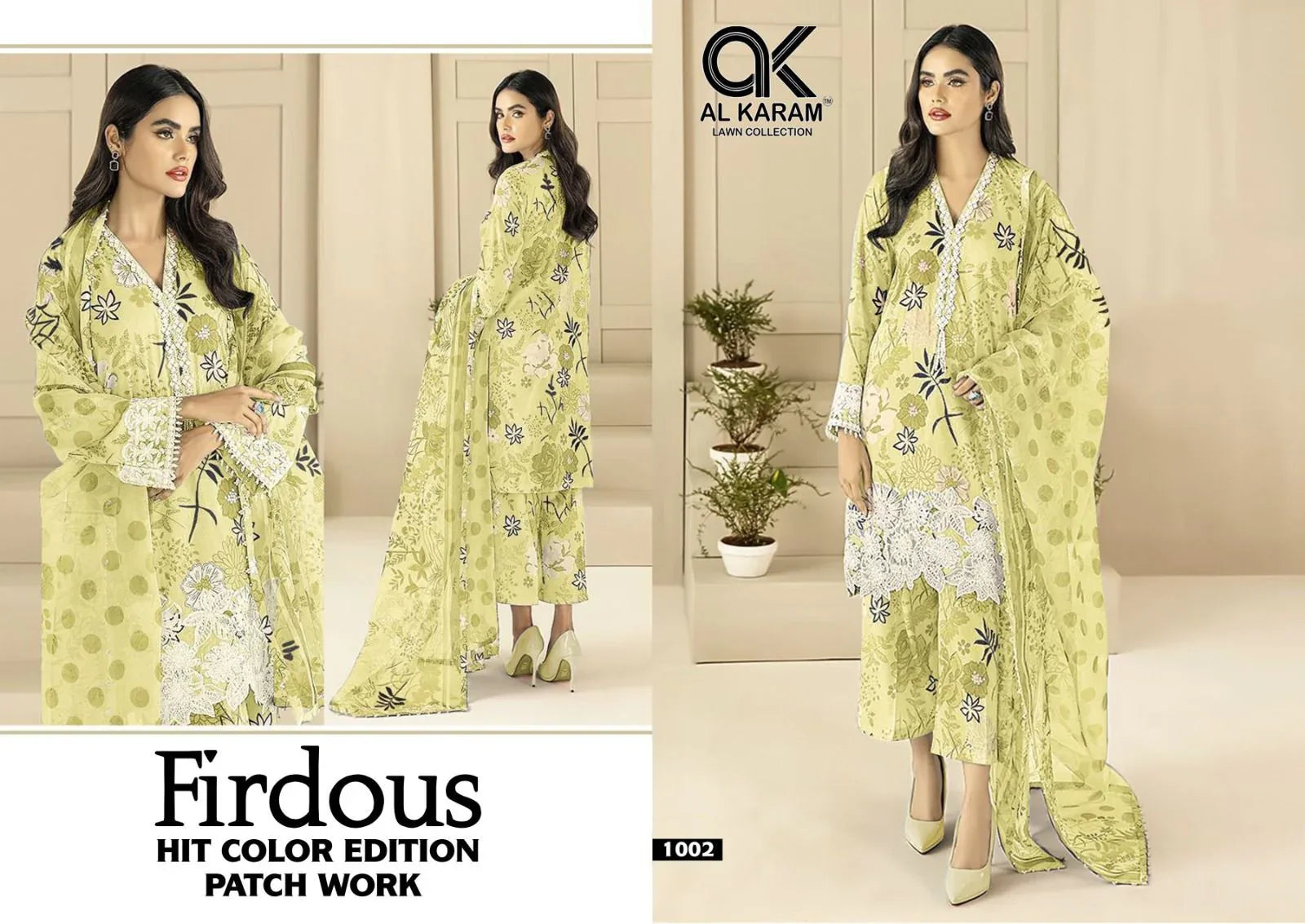 Firdous Al Karam Lawn Collection 1001 To 1004 Series Designer Suits (490x04)