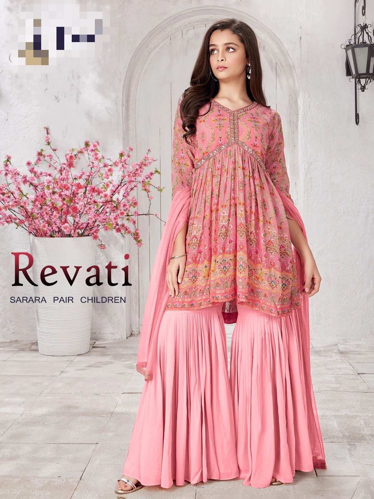 Beautiful Designer Children Girl's Wear Revati Sarara Suit