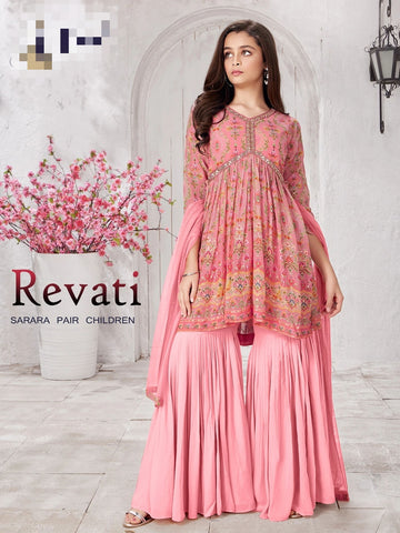 Beautiful Designer Children Girl's Wear Revati Sarara Suit