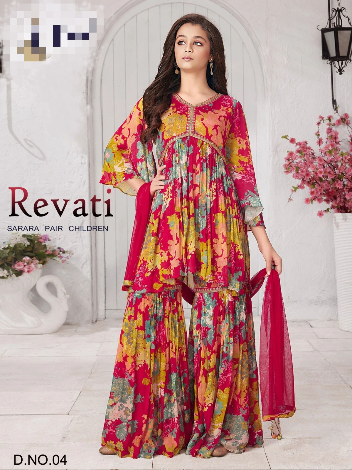 Beautiful Designer Children Girl's Wear Revati Sarara Suit