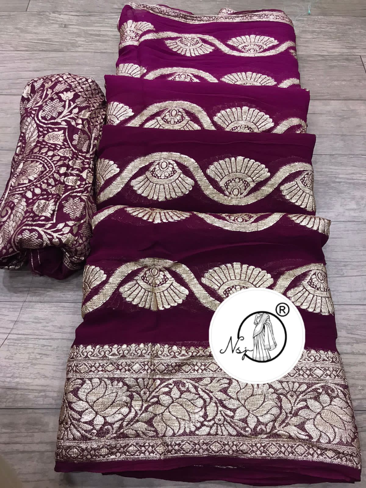 Beautiful Designer Jaipuri Pure Georgette Saree