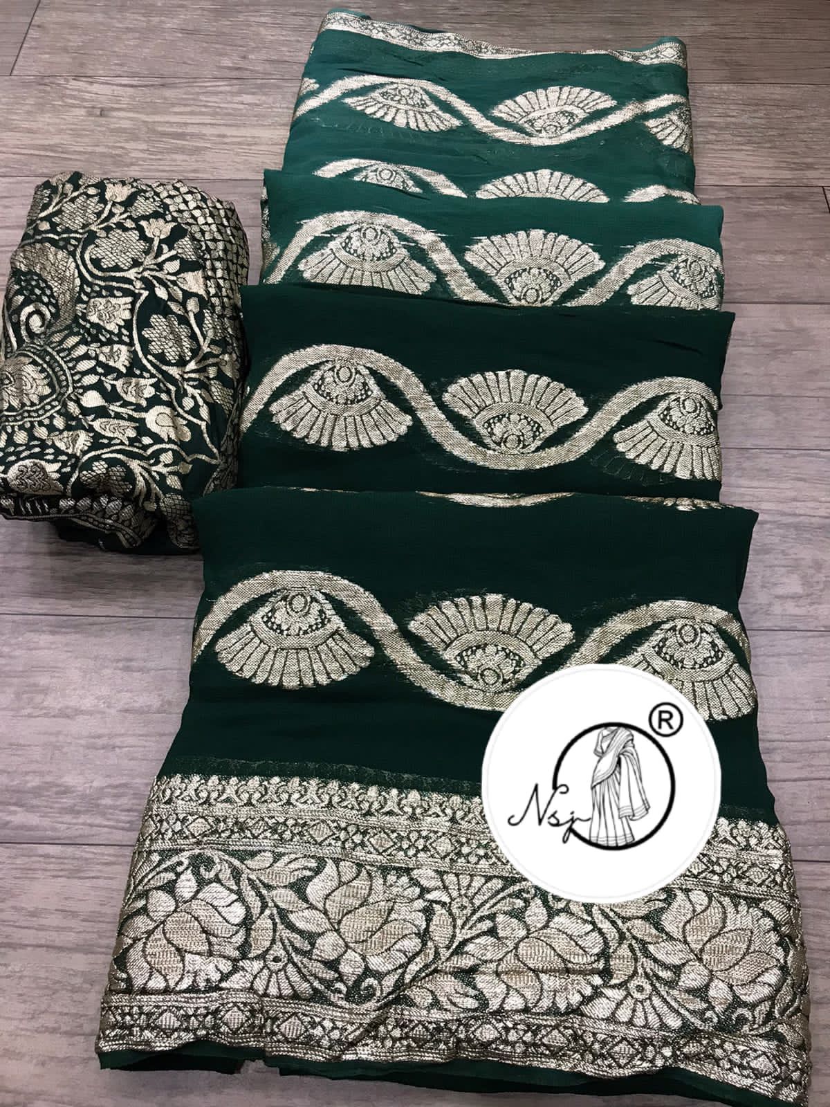 Beautiful Designer Jaipuri Pure Georgette Saree