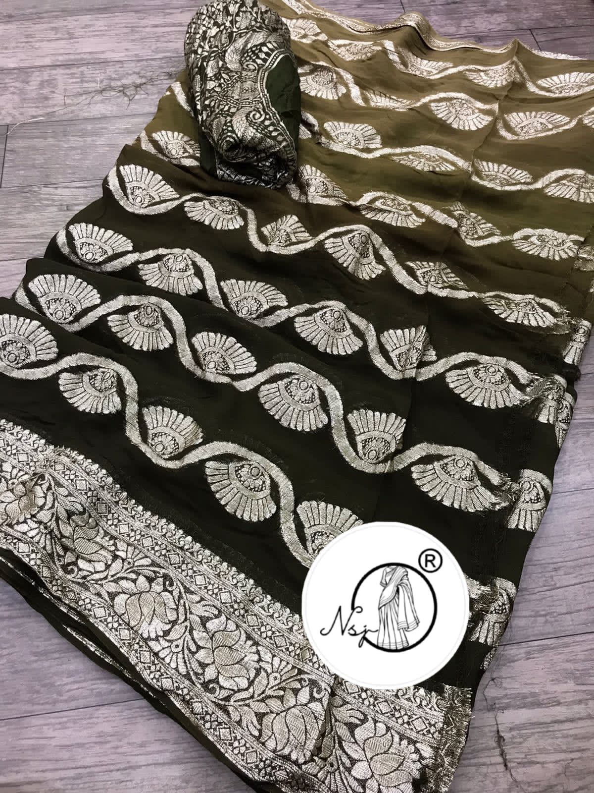 Beautiful Designer Jaipuri Pure Georgette Saree