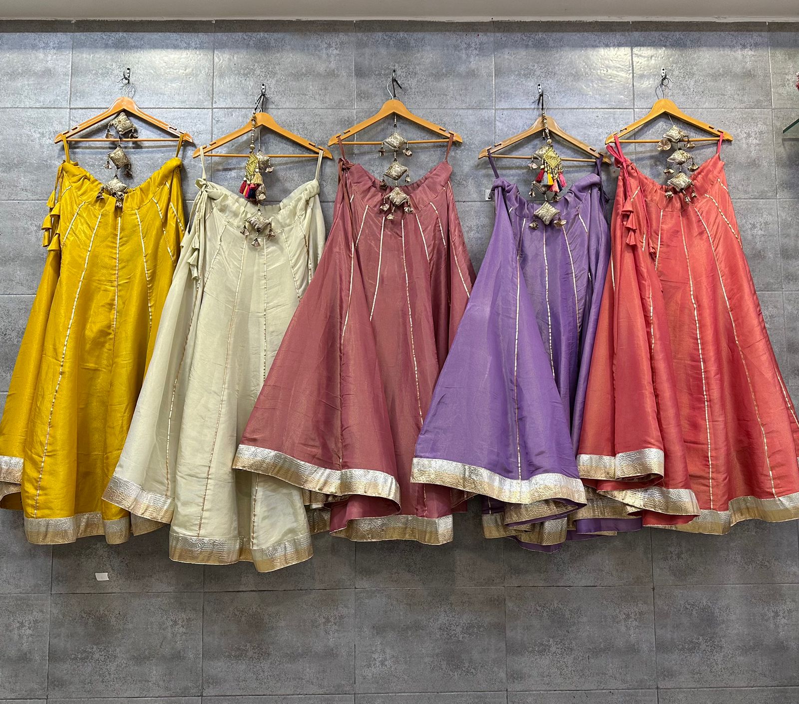 Beautiful Designer Pure Tissue Silk Skirt