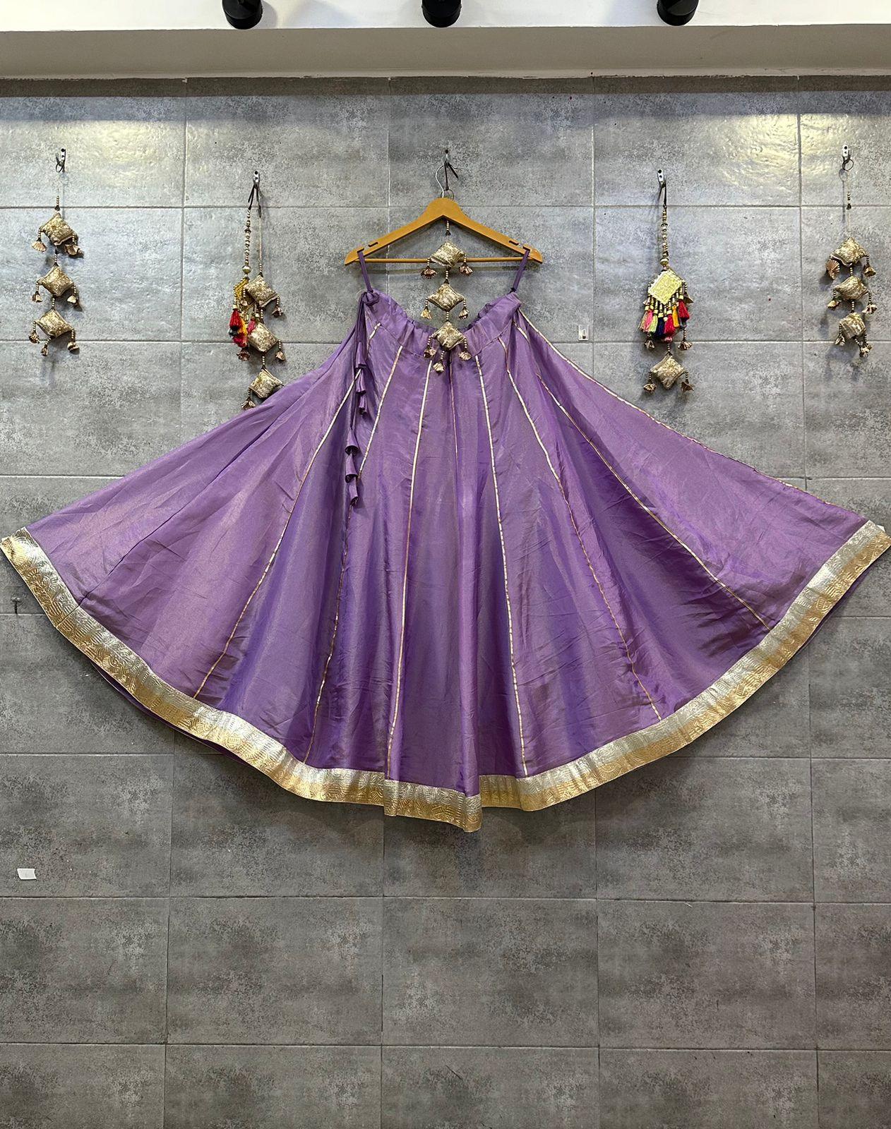 Beautiful Designer Pure Tissue Silk Skirt