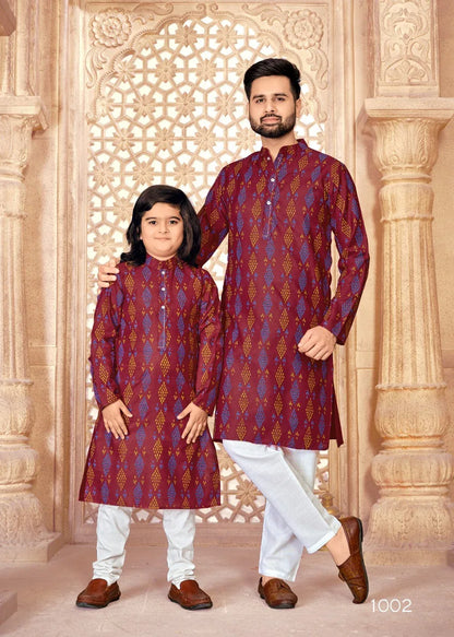 Beautiful Father &amp; Son Combo Kurta Pyjama Dress
