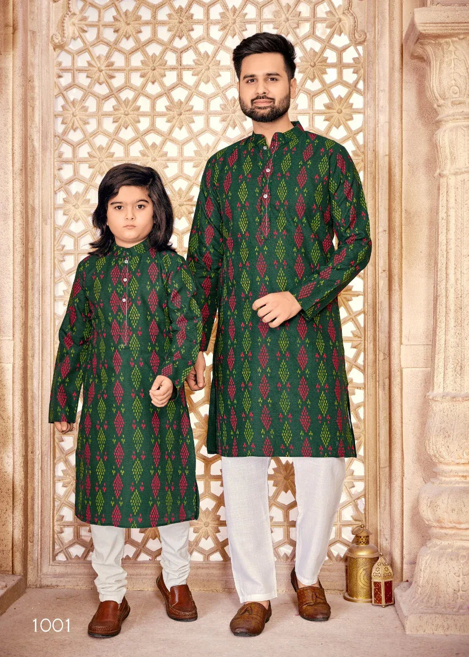 Beautiful Father &amp; Son Combo Kurta Pyjama Dress