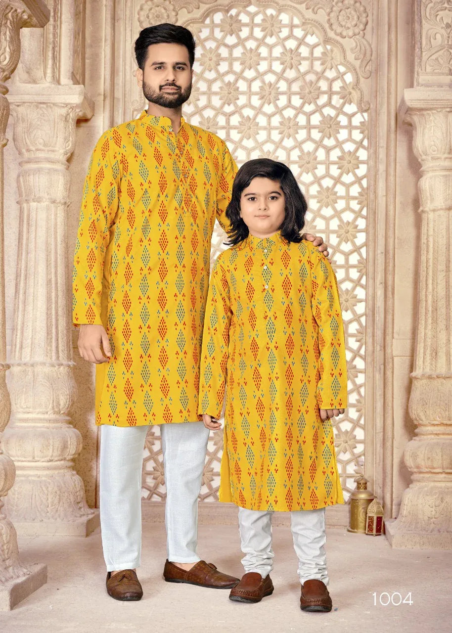 Beautiful Father &amp; Son Combo Kurta Pyjama Dress