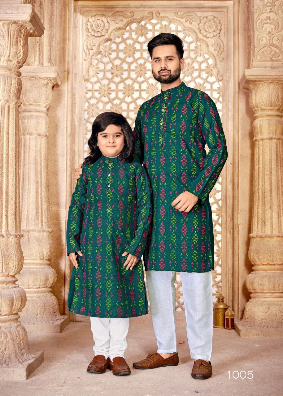 Beautiful Father &amp; Son Combo Kurta Pyjama Dress
