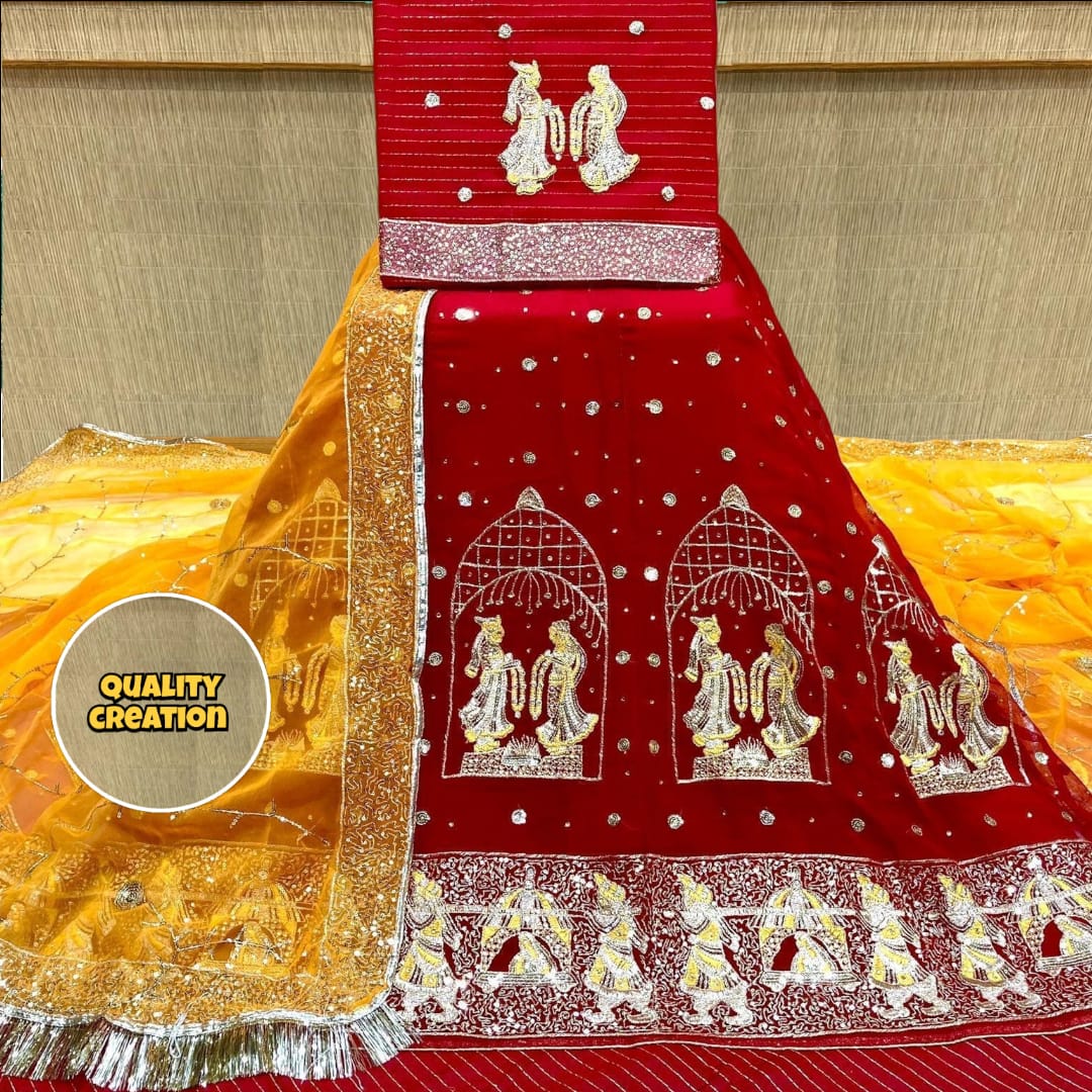 Beautiful Designer Rajputi Bridal Poshak