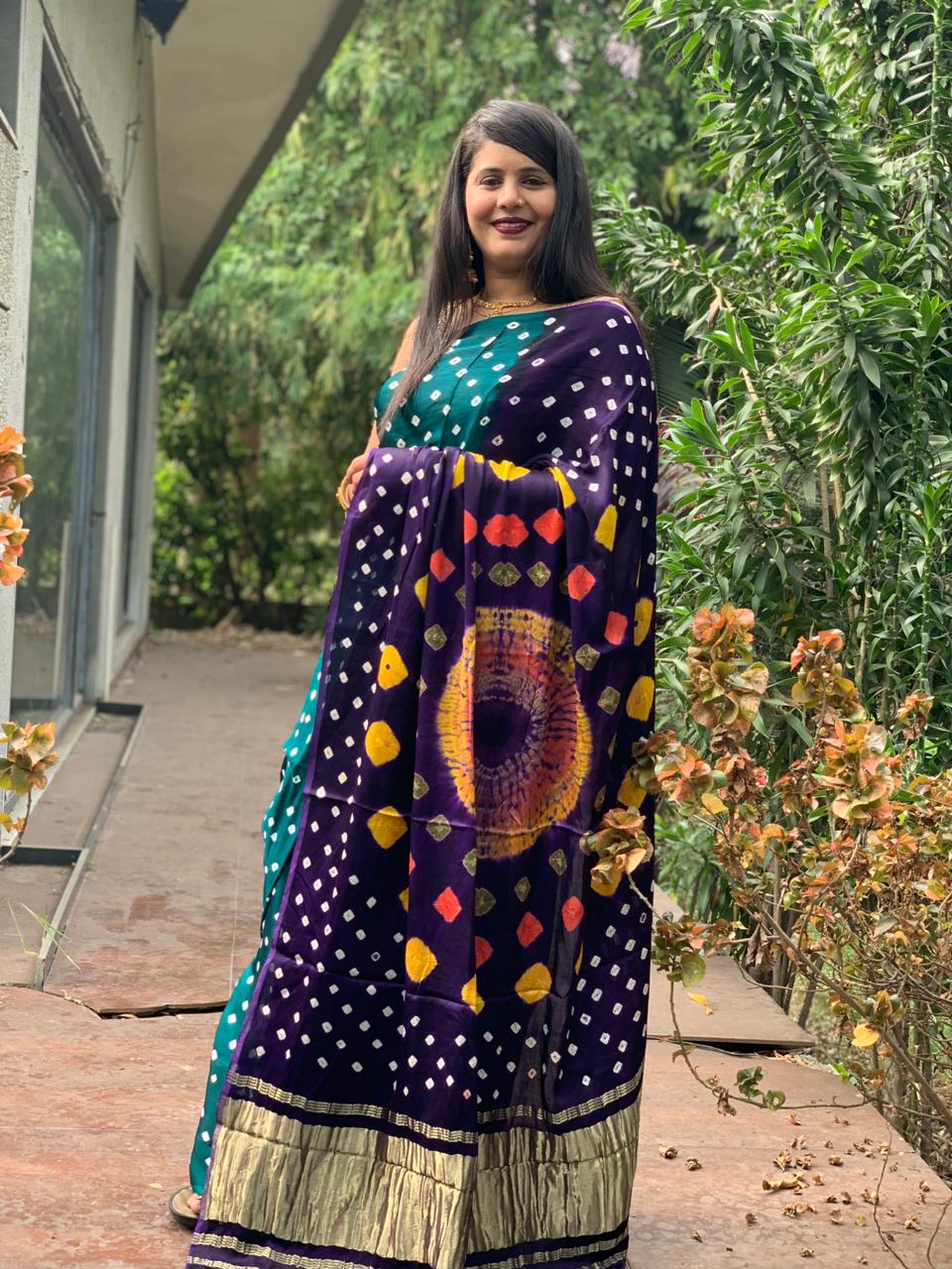 Beautiful Designer Pure Gajji Soft Silk Lagdi Patta Saree