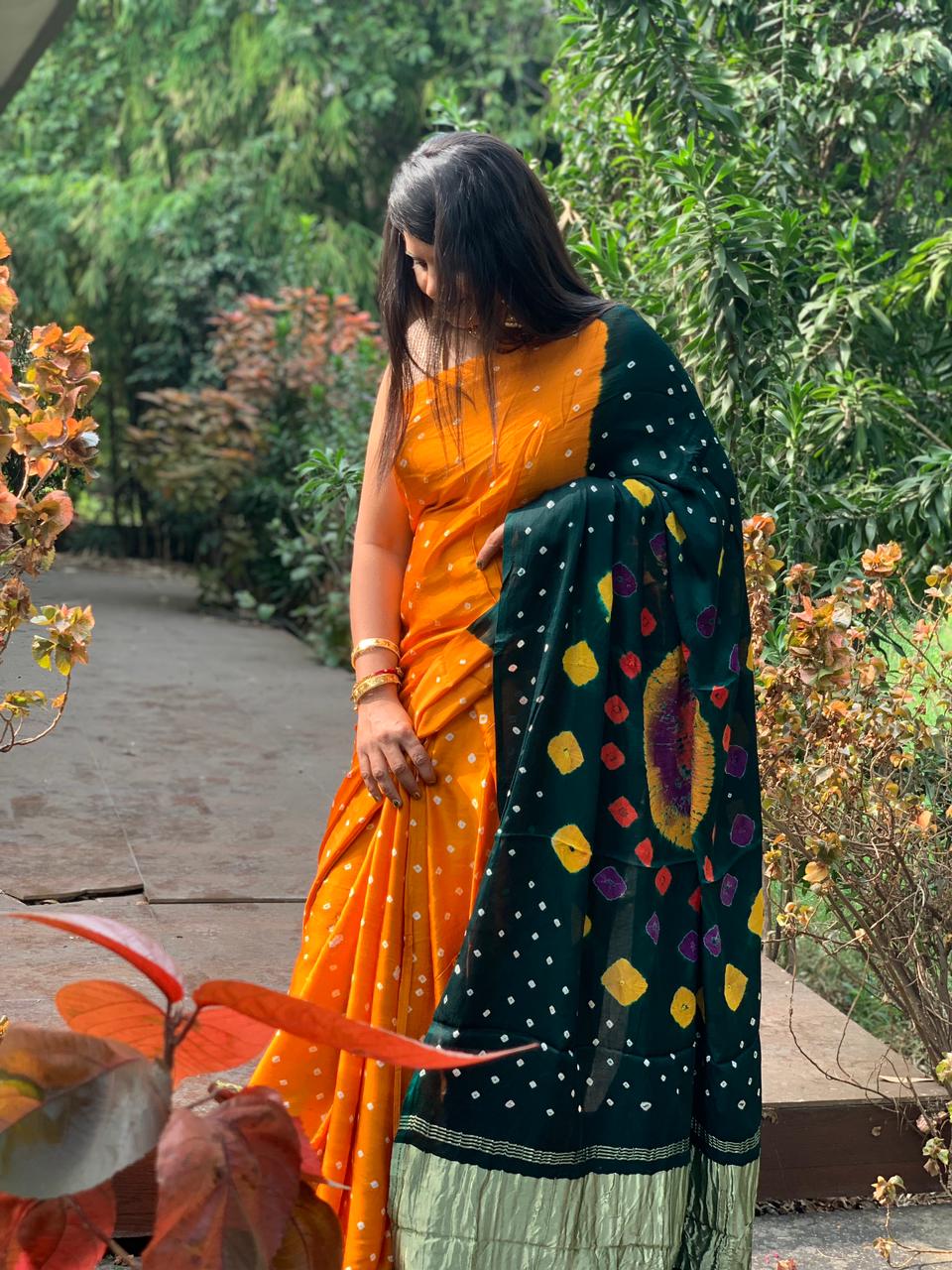 Beautiful Designer Pure Gajji Soft Silk Lagdi Patta Saree