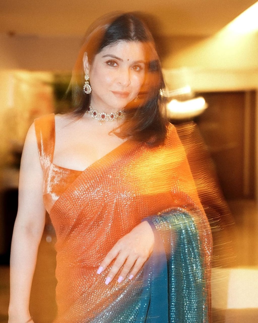 Beautiful Designer Heavy Georgette Exclusive Sequanc Saree Design 473