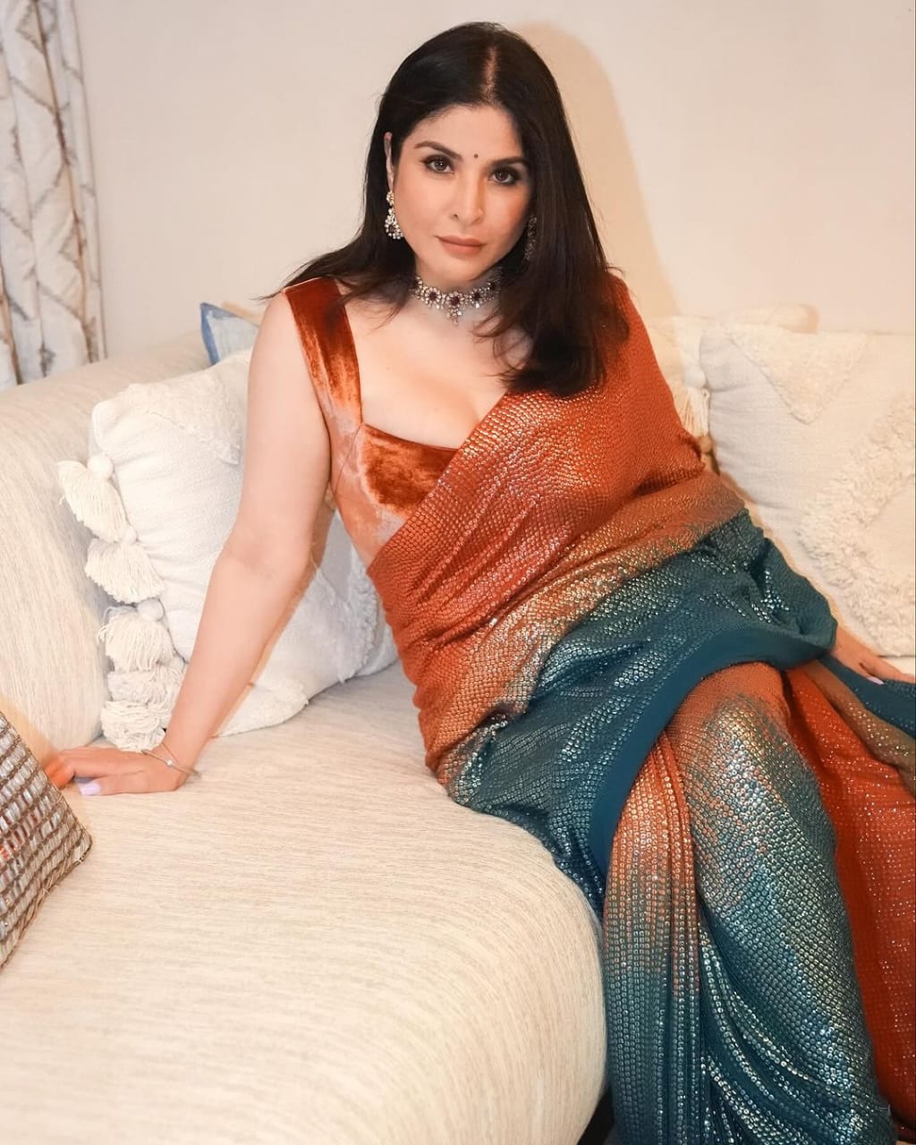 Beautiful Designer Heavy Georgette Exclusive Sequanc Saree Design 473