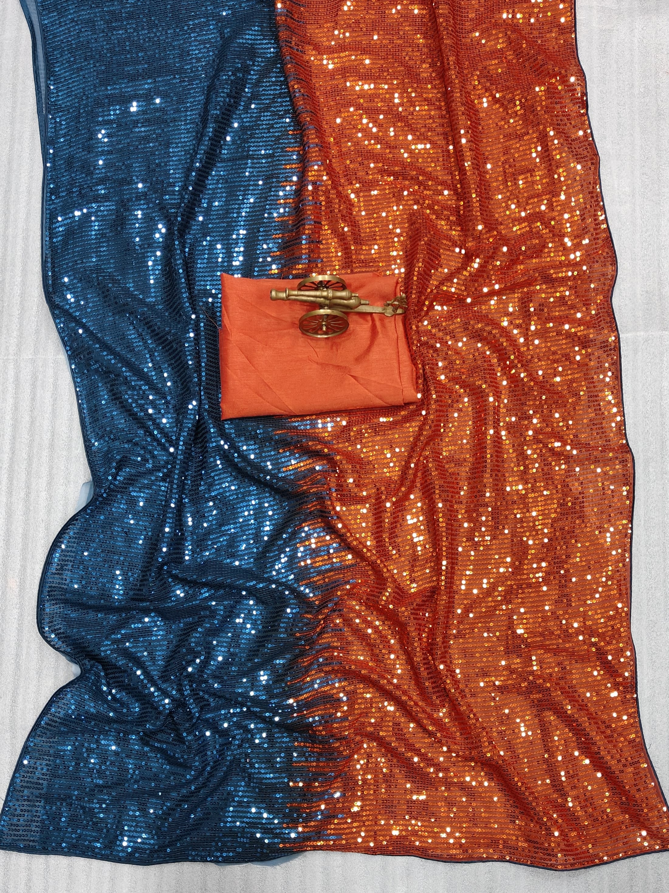 Beautiful Designer Heavy Georgette Exclusive Sequanc Saree Design 473