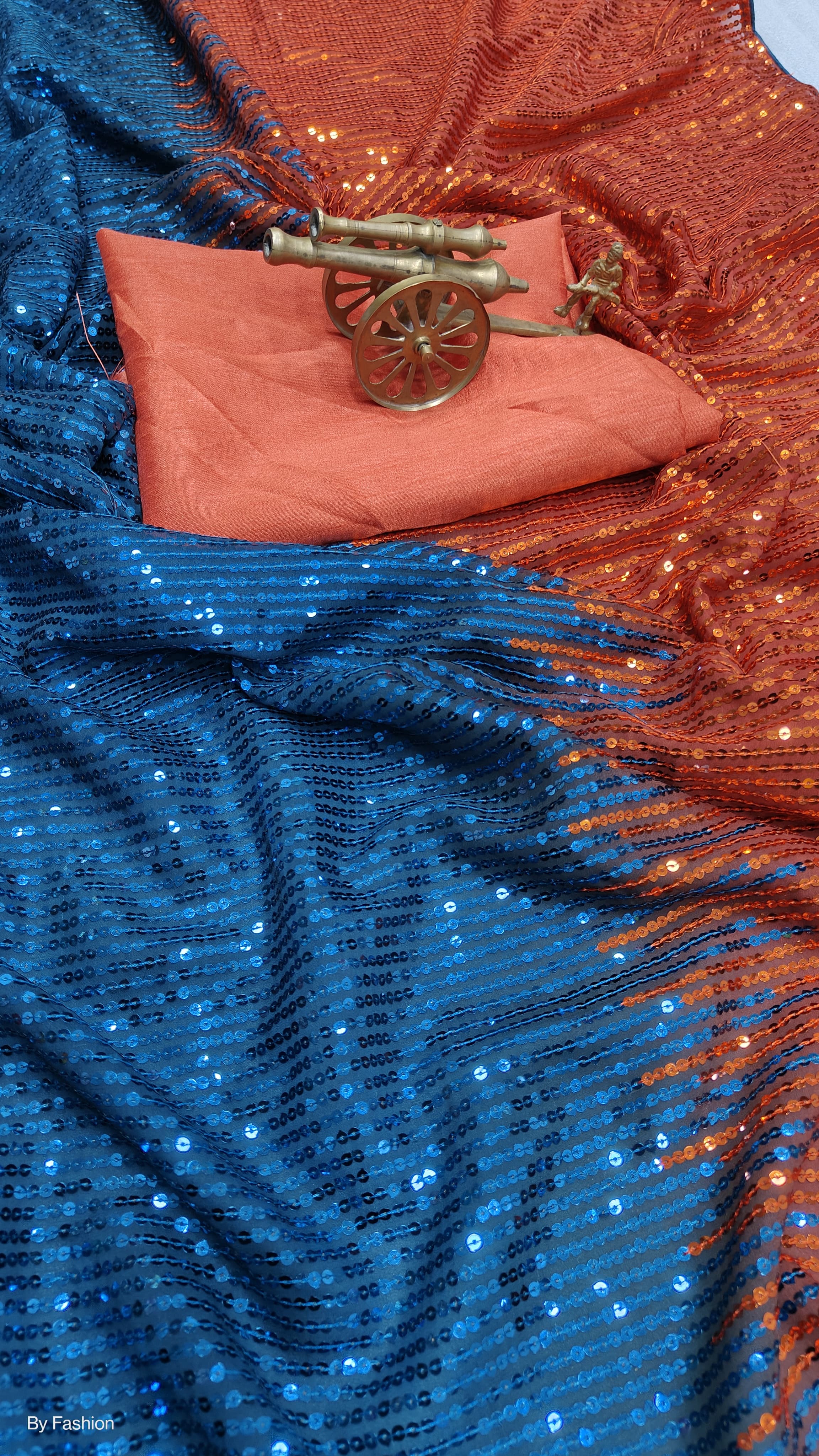 Beautiful Designer Heavy Georgette Exclusive Sequanc Saree Design 473