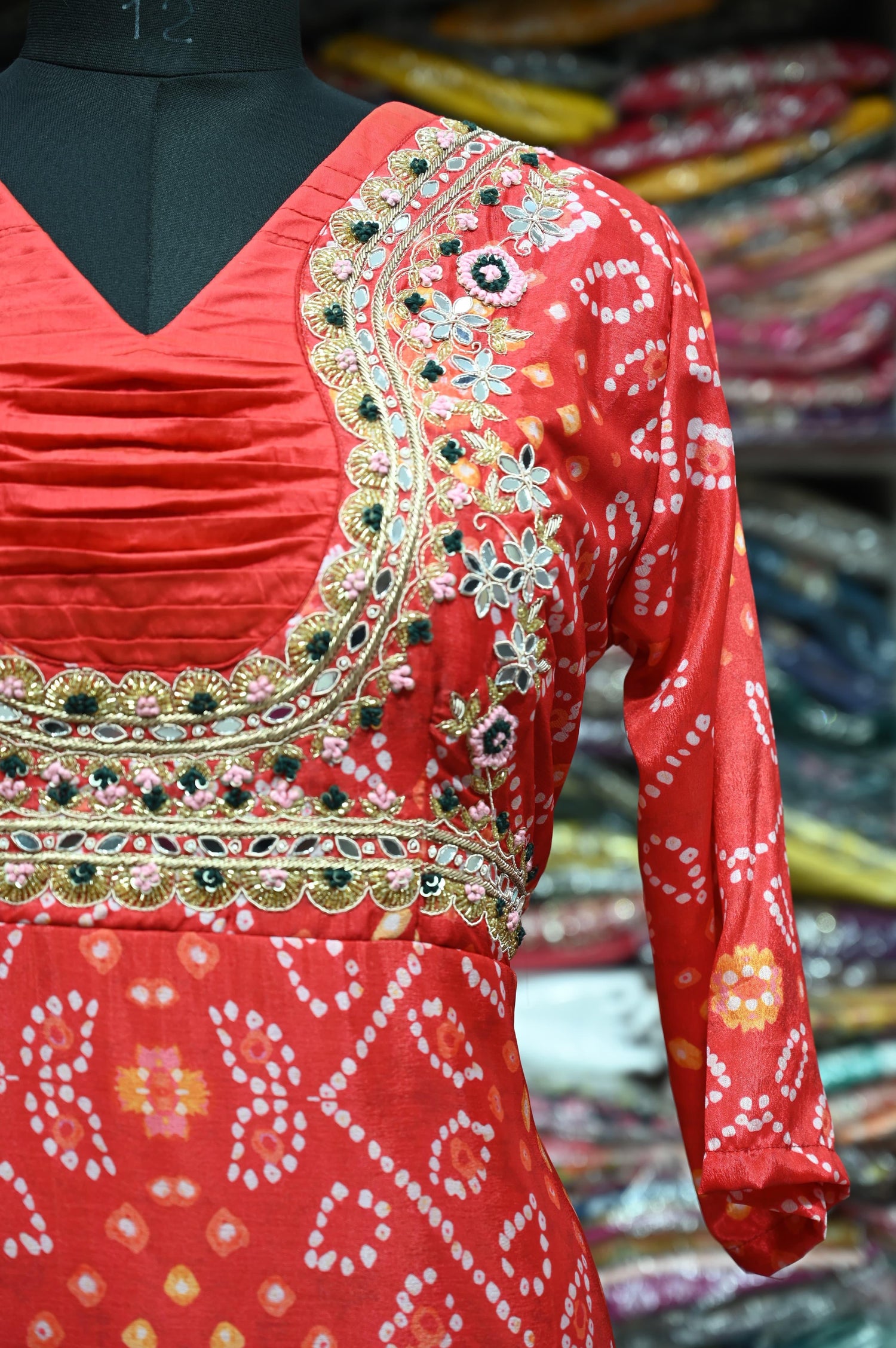 Beautiful Designer Soft Silk  Bandhej Suite