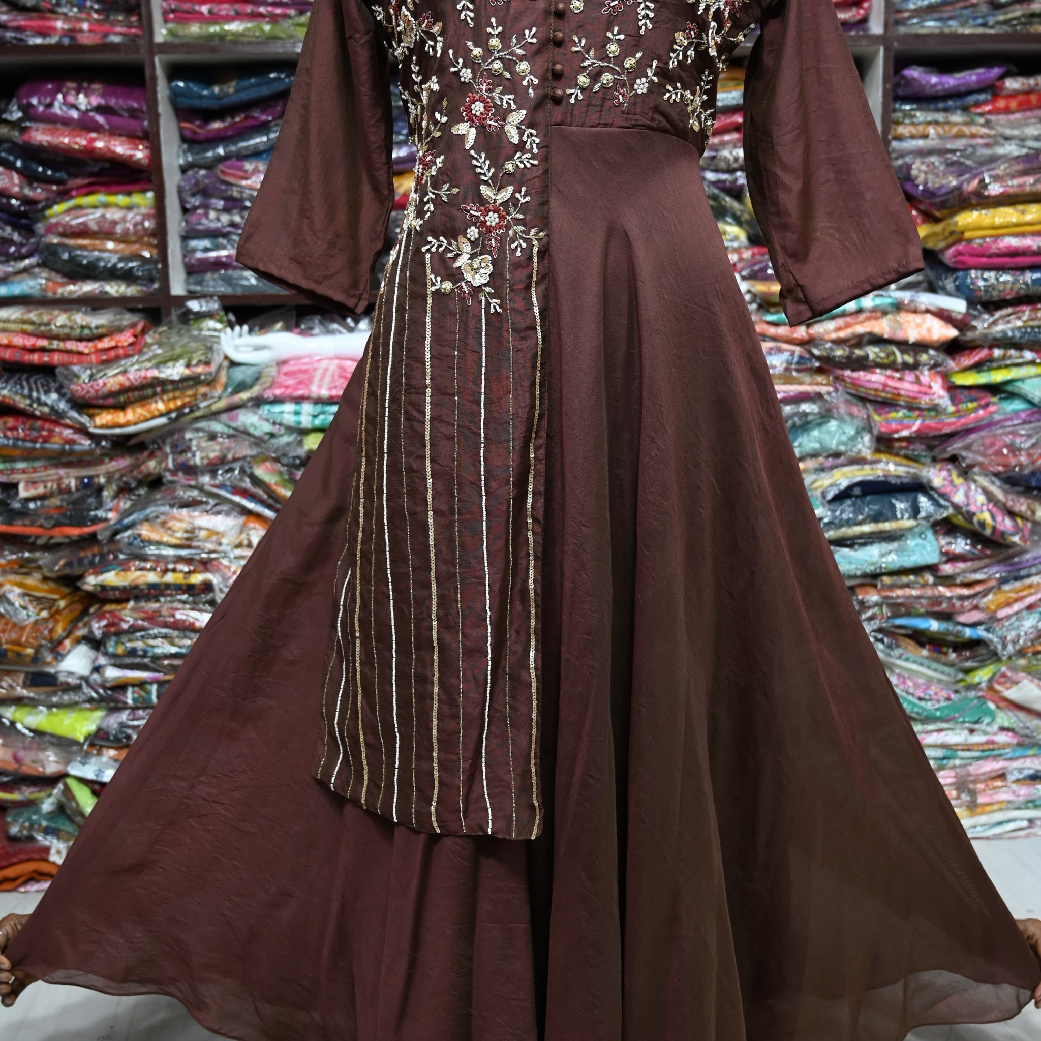 Beautiful Designer Anarkali Soft Silk Suite