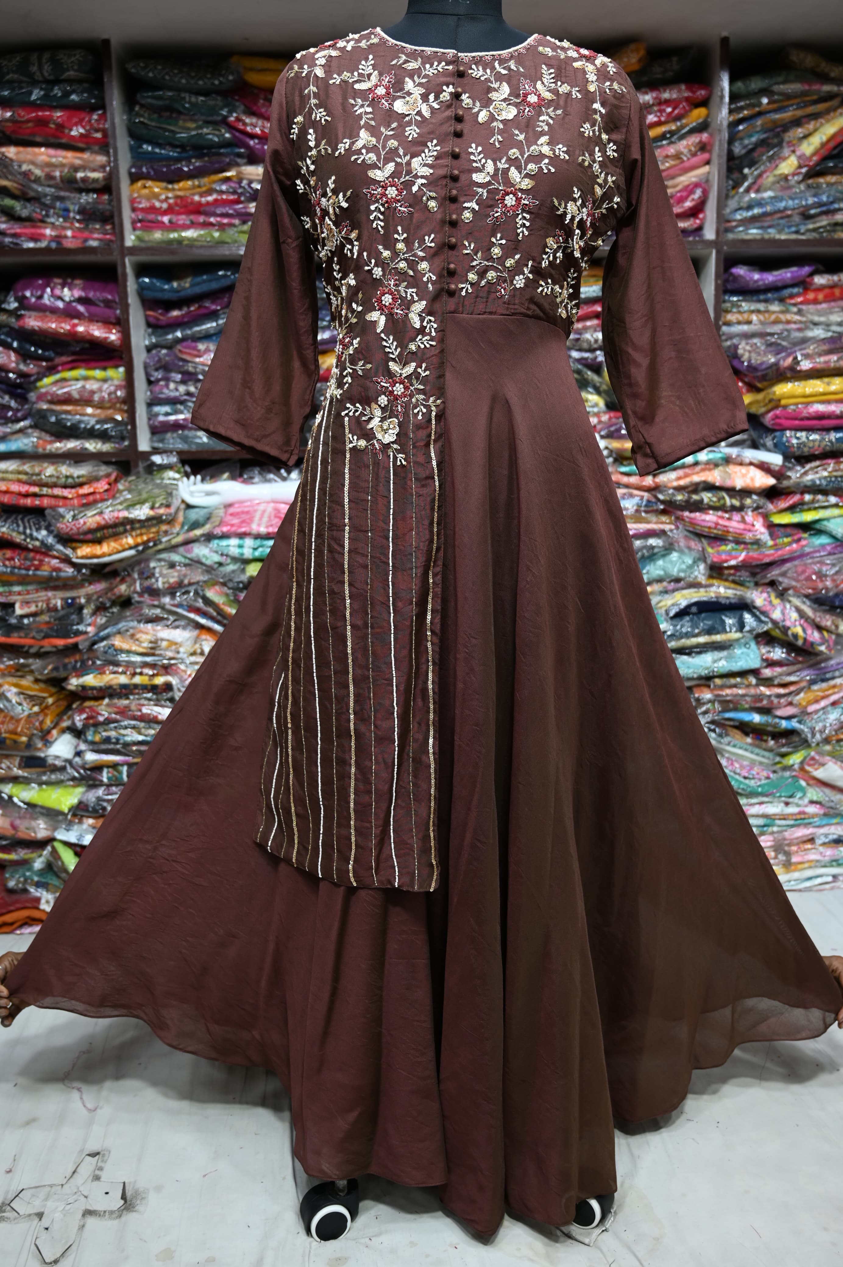 Beautiful Designer Anarkali Soft Silk Suite