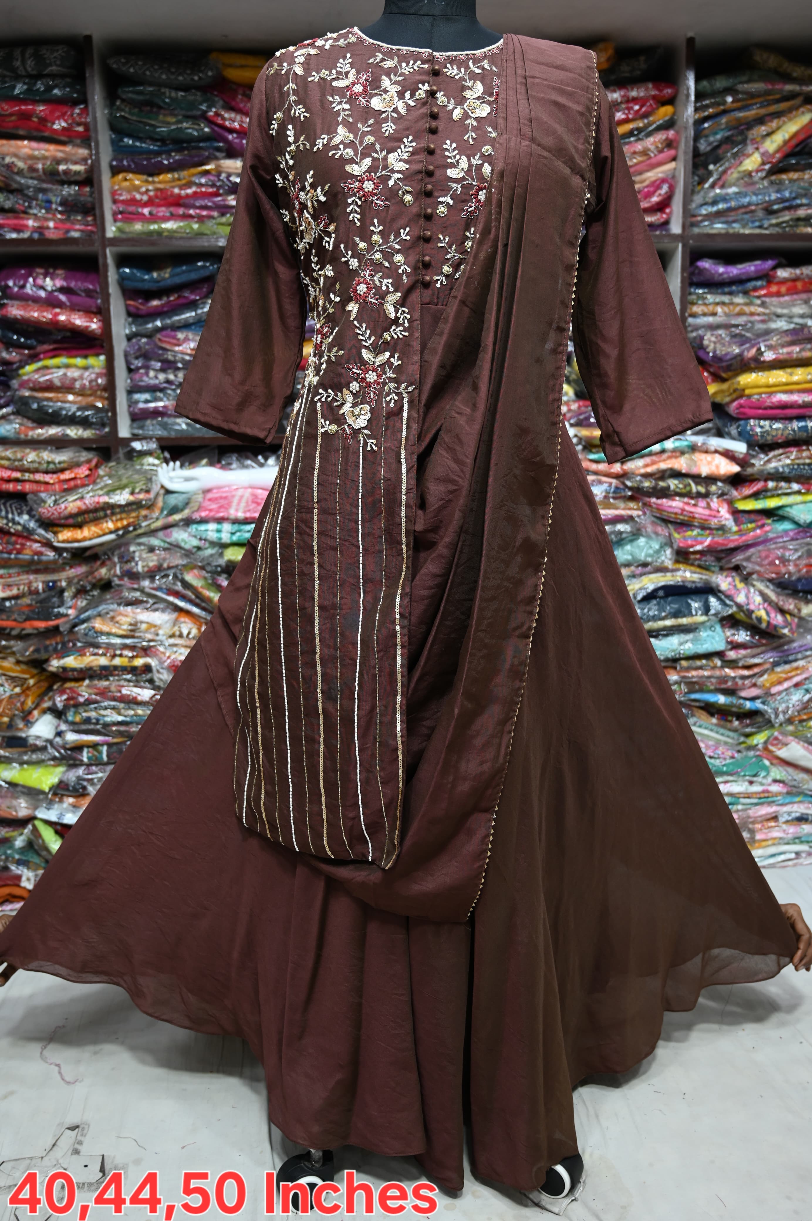 Beautiful Designer Anarkali Soft Silk Suite