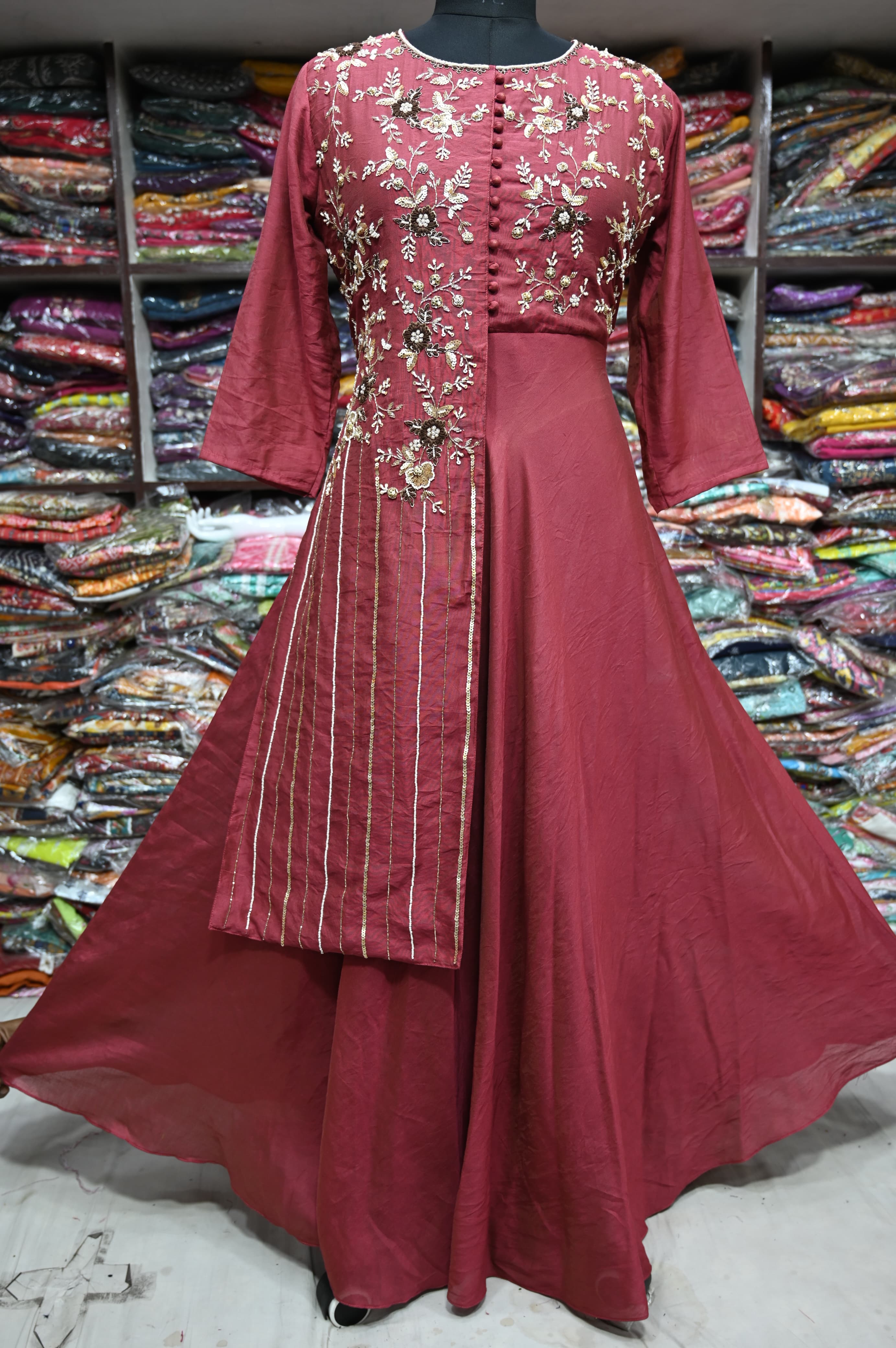 Beautiful Designer Anarkali Soft Silk Suite