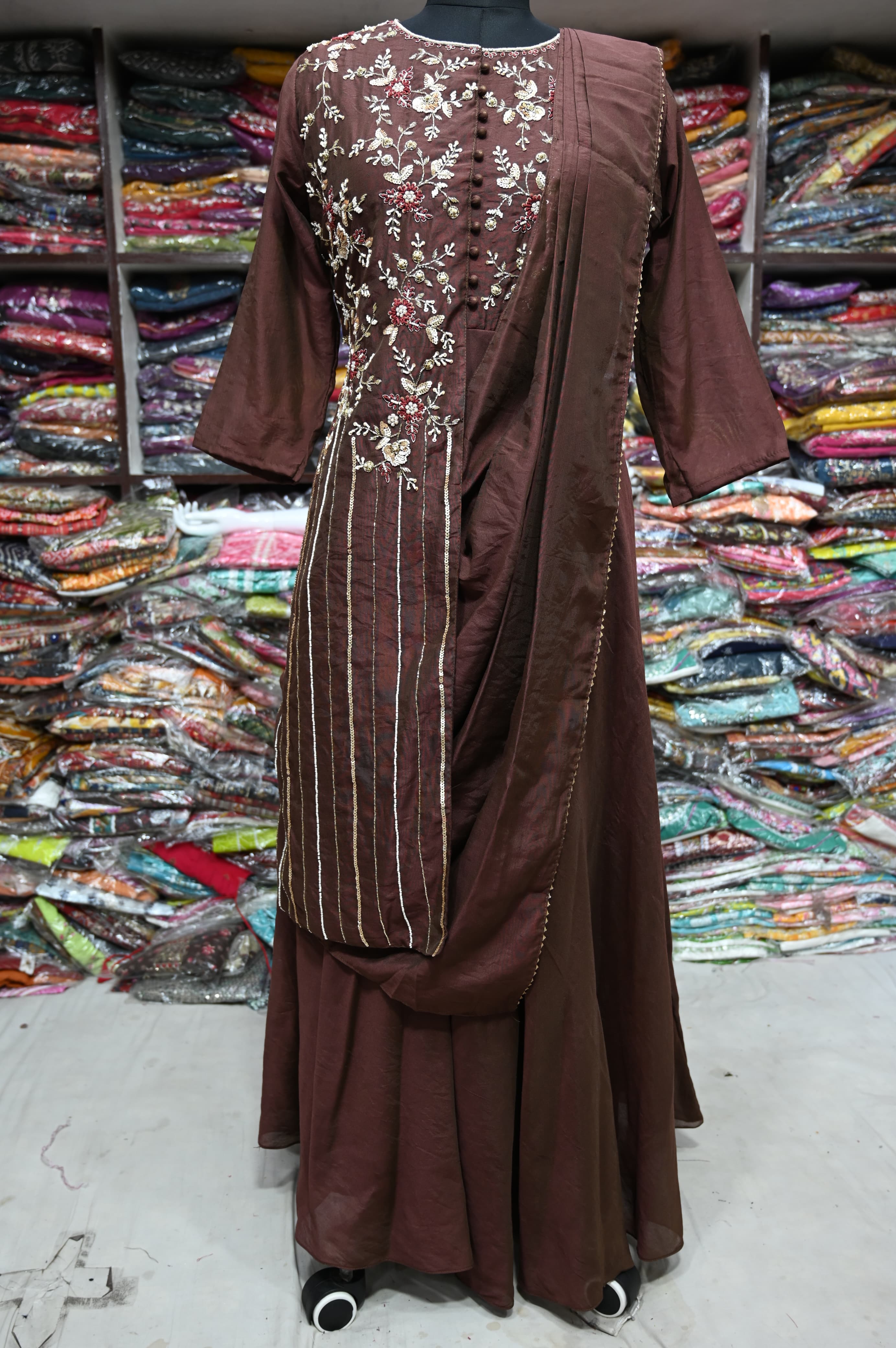 Beautiful Designer Anarkali Soft Silk Suite