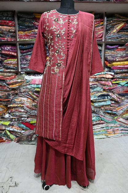 Beautiful Designer Anarkali Soft Silk Suite