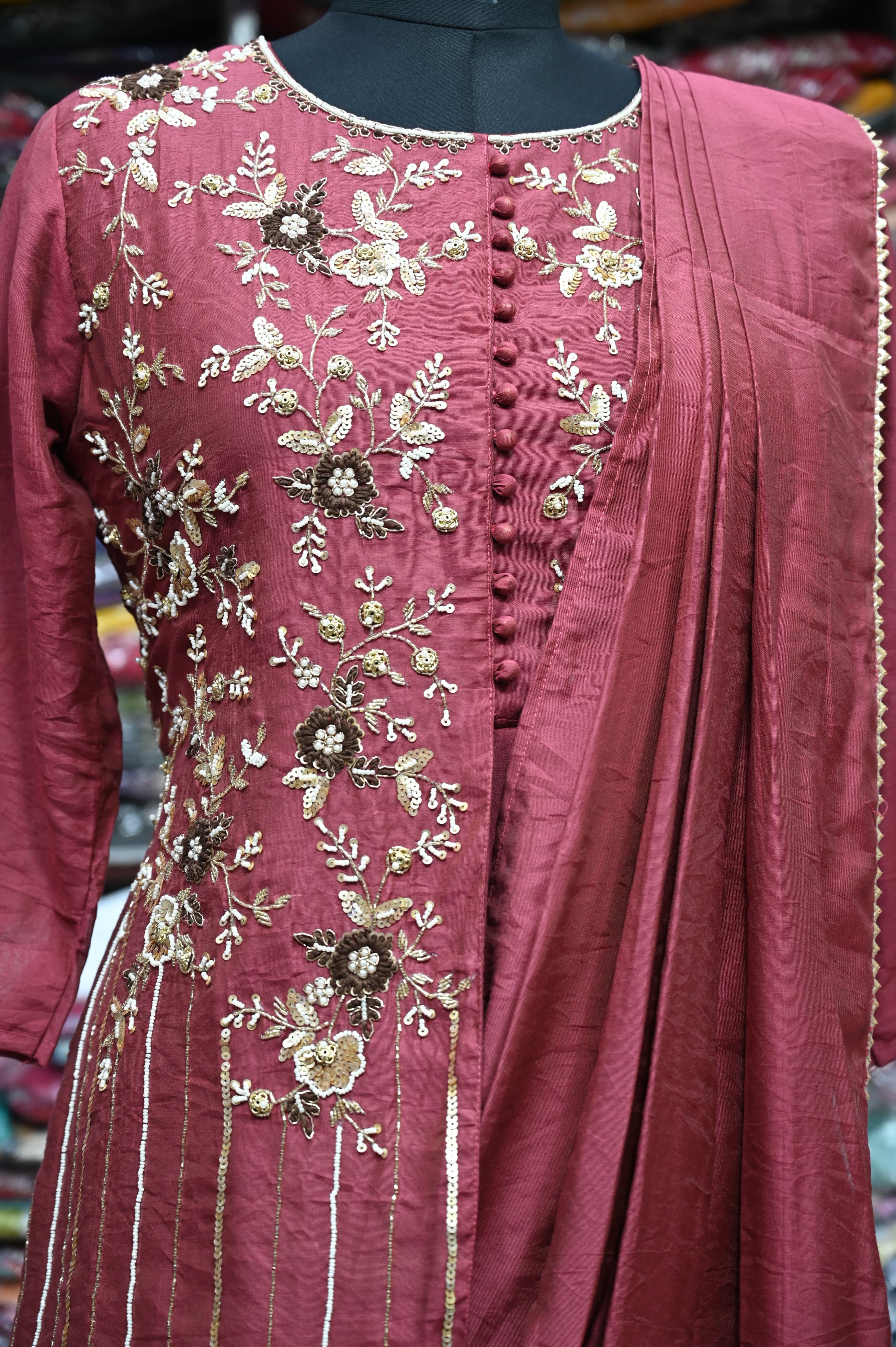 Beautiful Designer Anarkali Soft Silk Suite