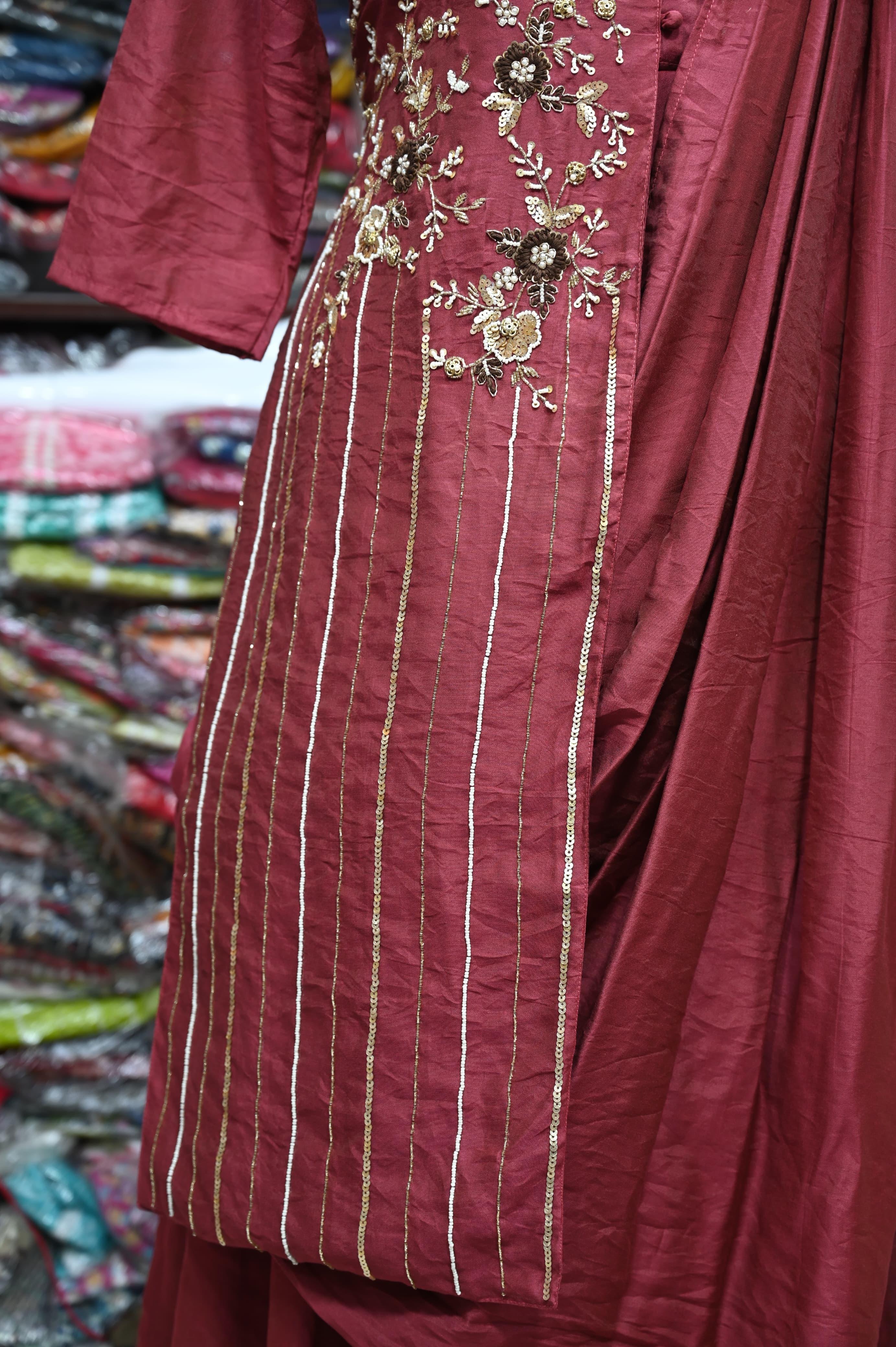 Beautiful Designer Anarkali Soft Silk Suite