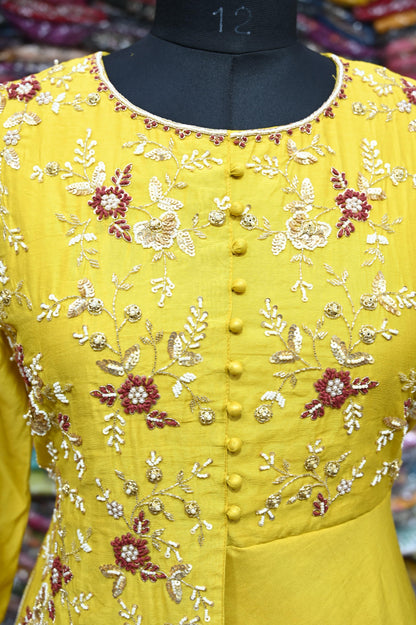 Beautiful Designer Anarkali Soft Silk Suite