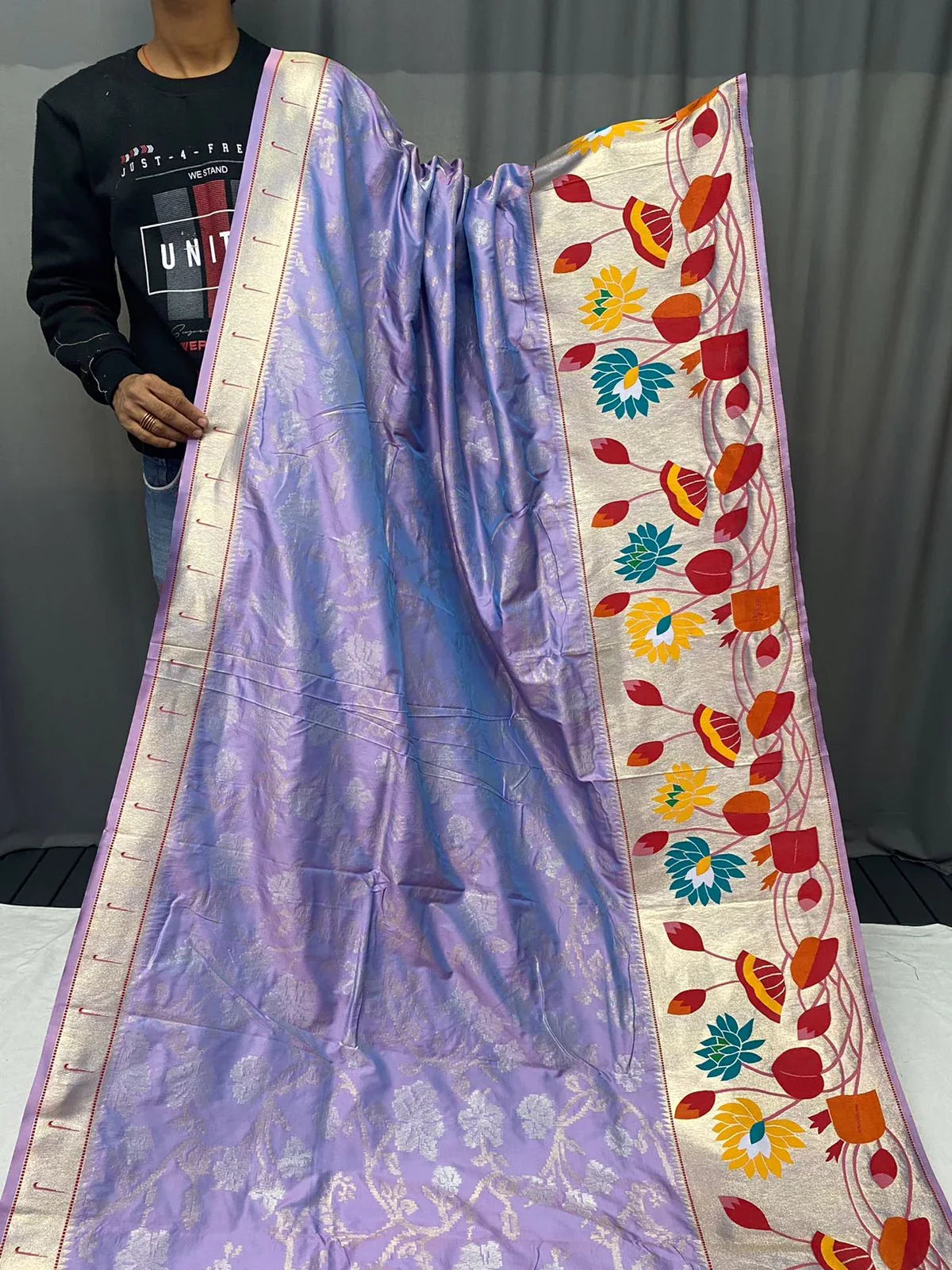 Beautiful Designer Geeta Pure Soft Paithani Silk Saree