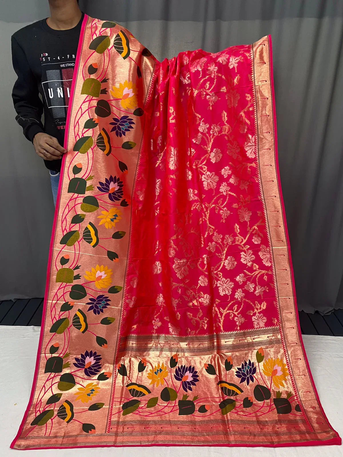 Beautiful Designer Geeta Pure Soft Paithani Silk Saree