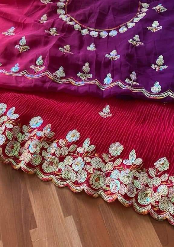 Beautiful Designer Pure Faux Georgette Saree