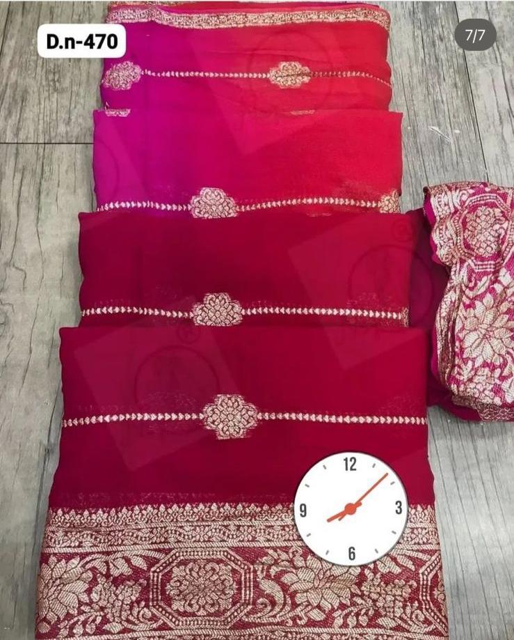 Beautiful Designer Pure Georgette Banarasi Saree