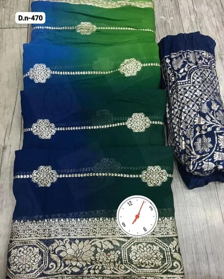 Beautiful Designer Pure Georgette Banarasi Saree